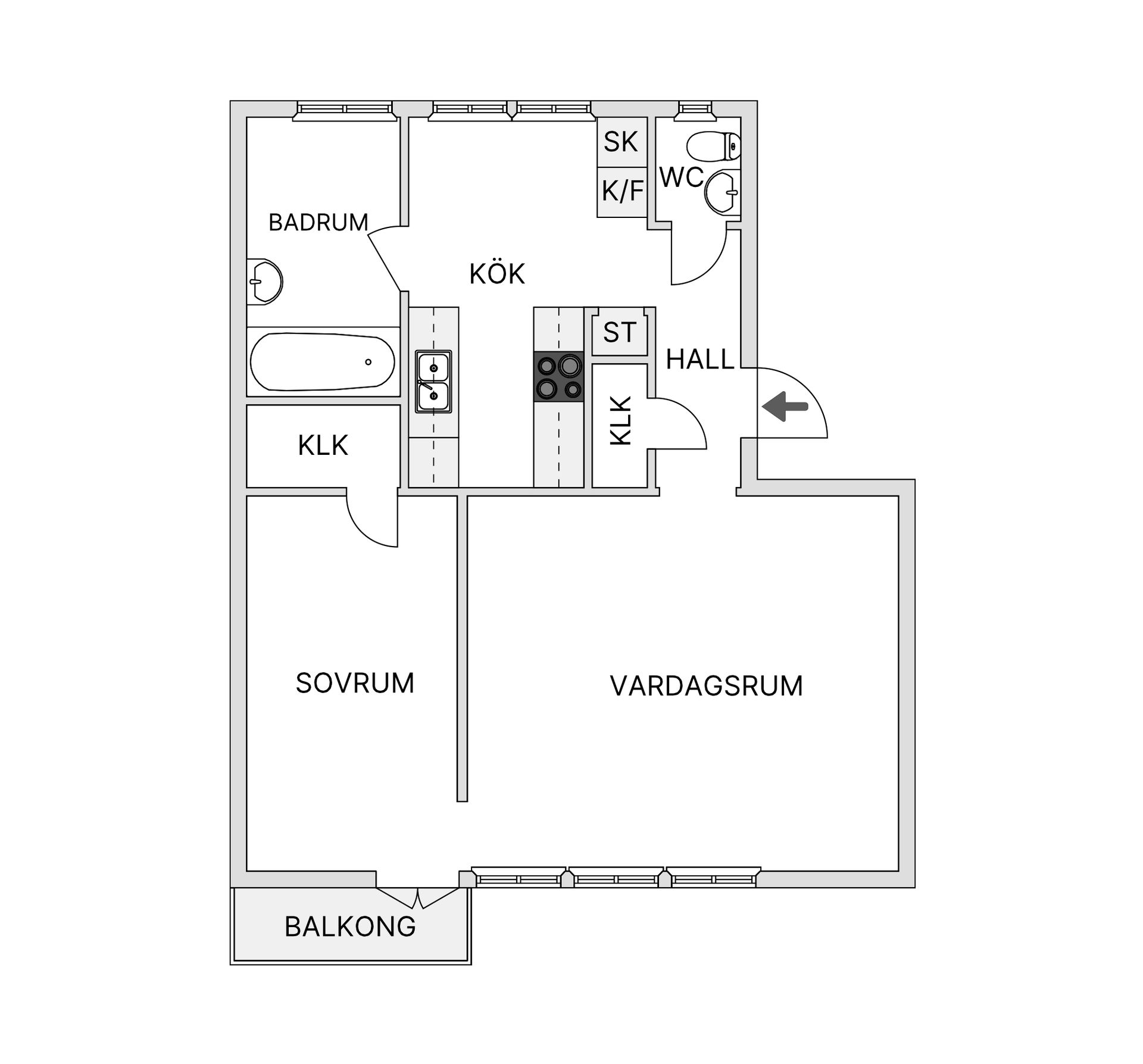 Bostadsrätt, Tre Kronors väg 15, Kvarnholmen, Nacka