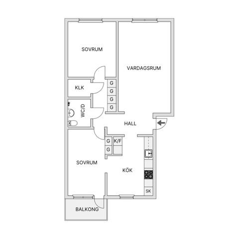 Bostadsrätt, Västra Bangatan 49B, Märsta - Centralt, Sigtuna