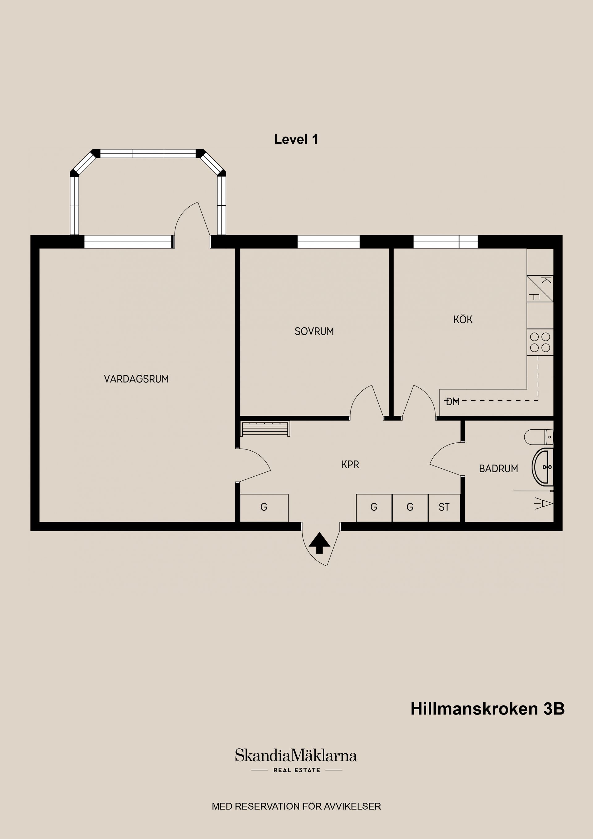 Bostadsrätt, Hillmanskroken 3A, Brynäs, Gävle
