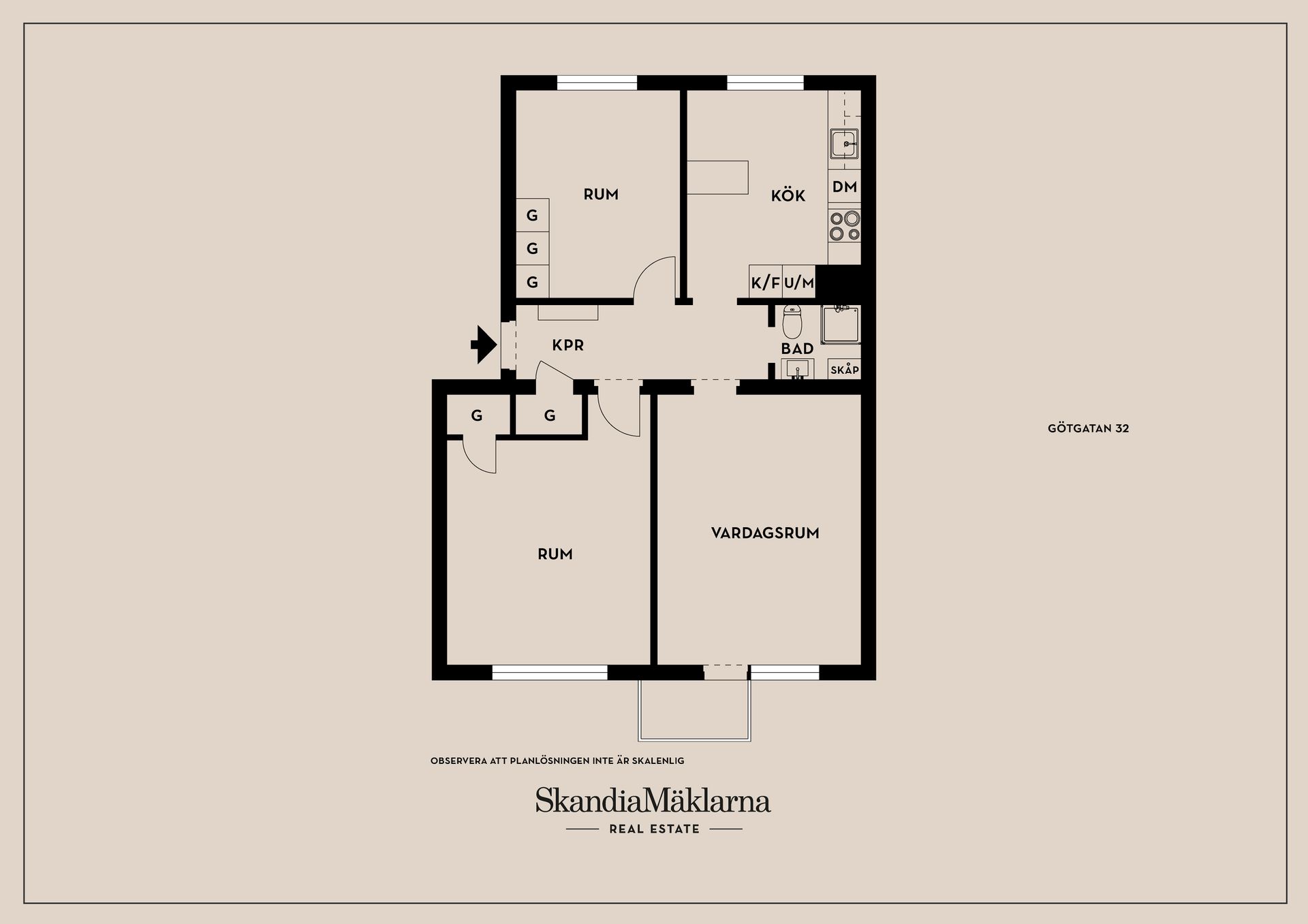 Bostadsrätt, Götgatan 32, Vasastaden, Linköping