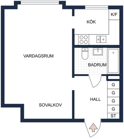 Bostadsrätt, Linnégatan 19, Centrum, Uppsala