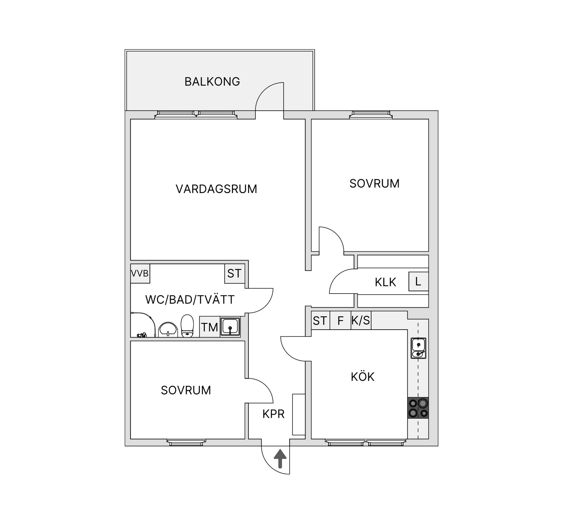 Bostadsrätt, Jordgubbsgränd 63, 1 tr., Viksjö, Järfälla