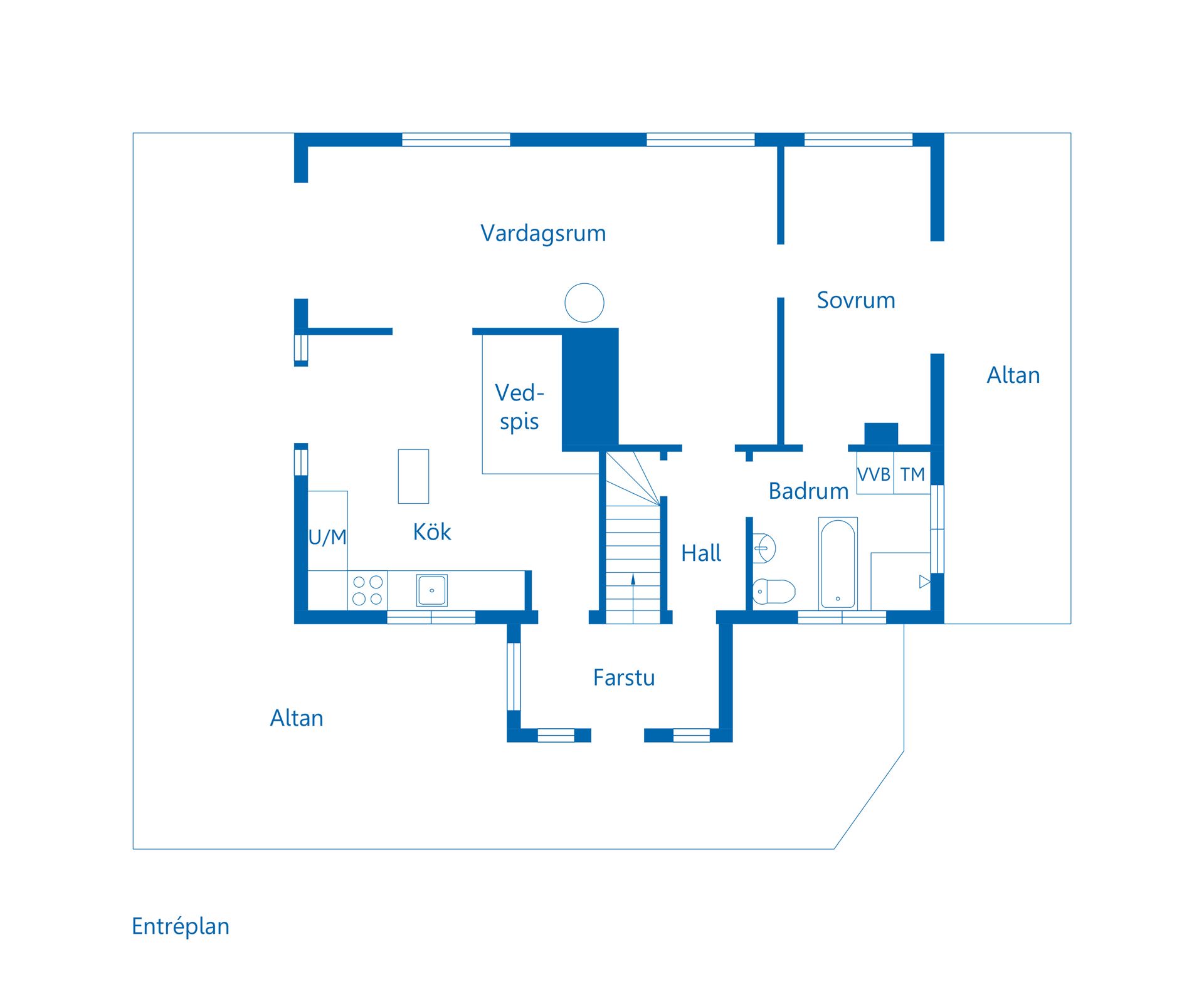 Villa, Södra Vallavägen 30, Edsbro, Norrtälje