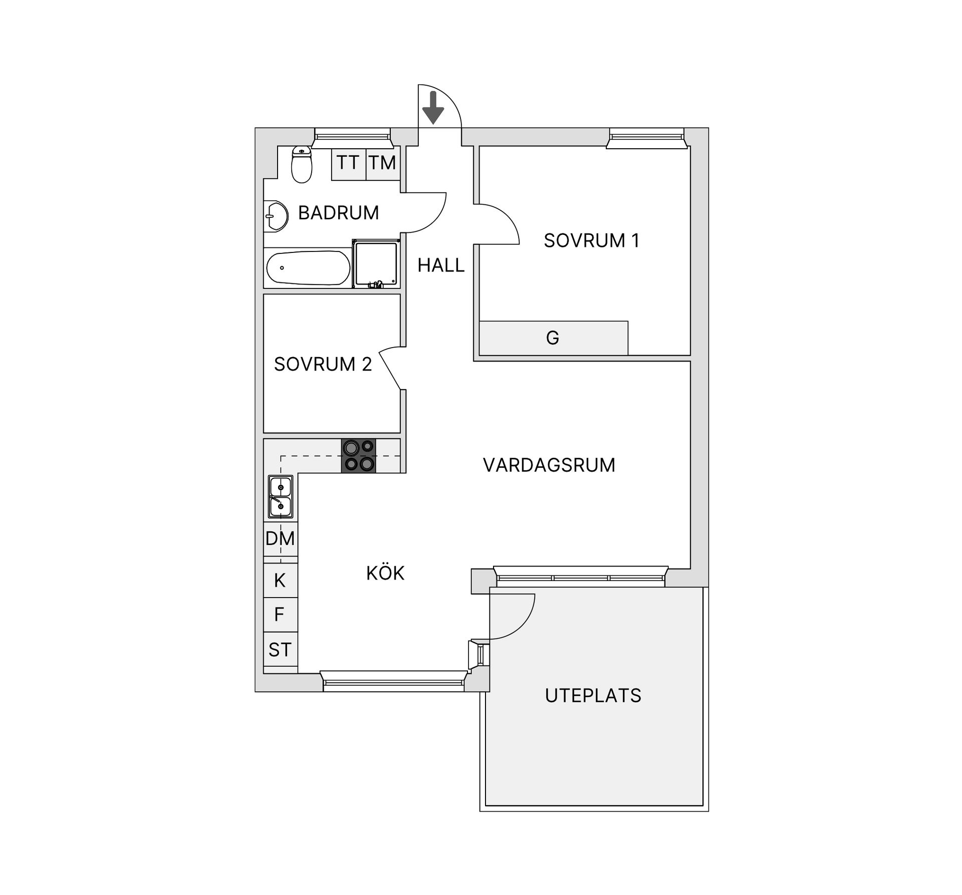 Bostadsrätt, Rotsundagårdsvägen 20A, Rotsunda, Sollentuna