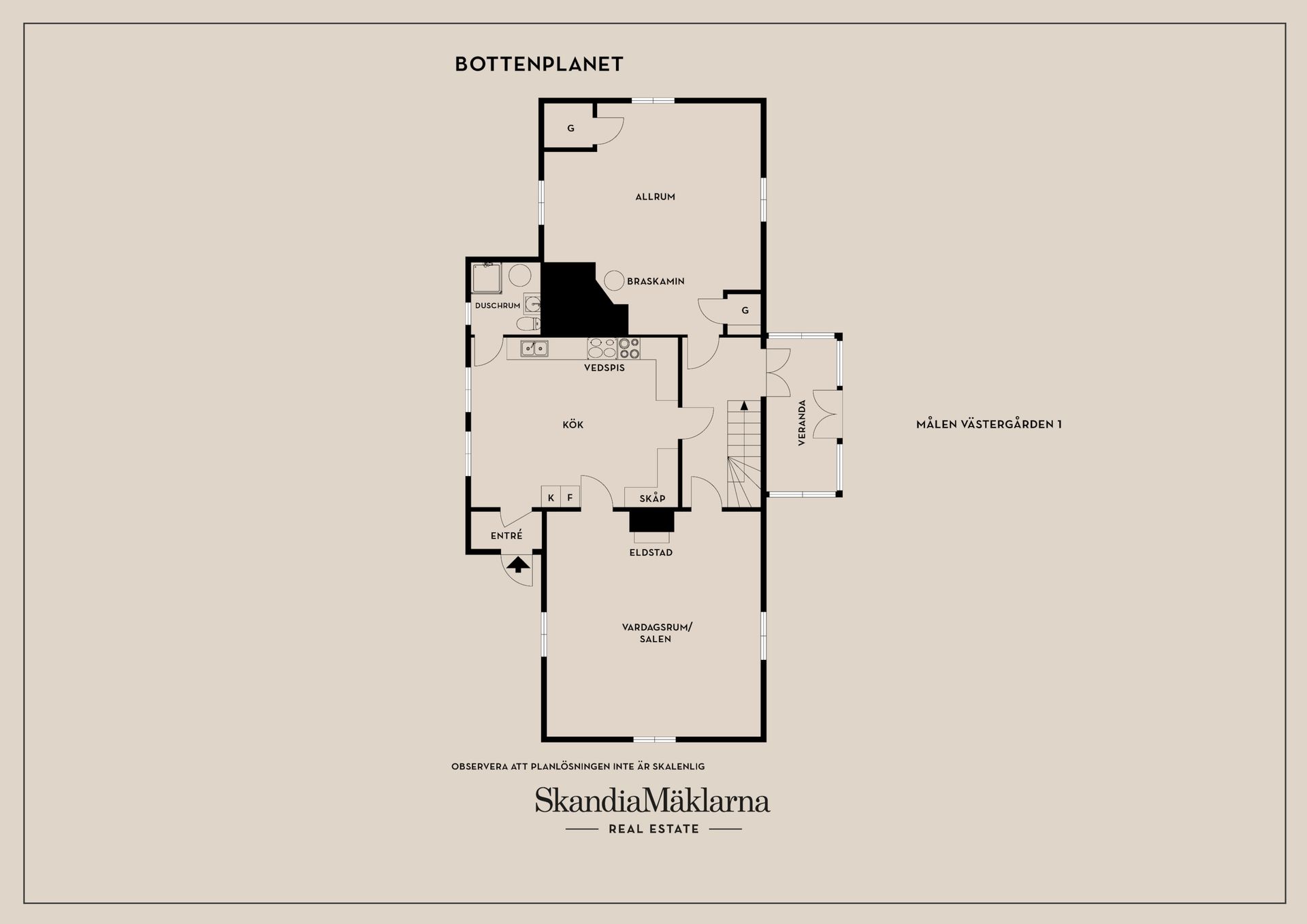 Villa, Målen Västergården 1, Norra Vi, Ydre