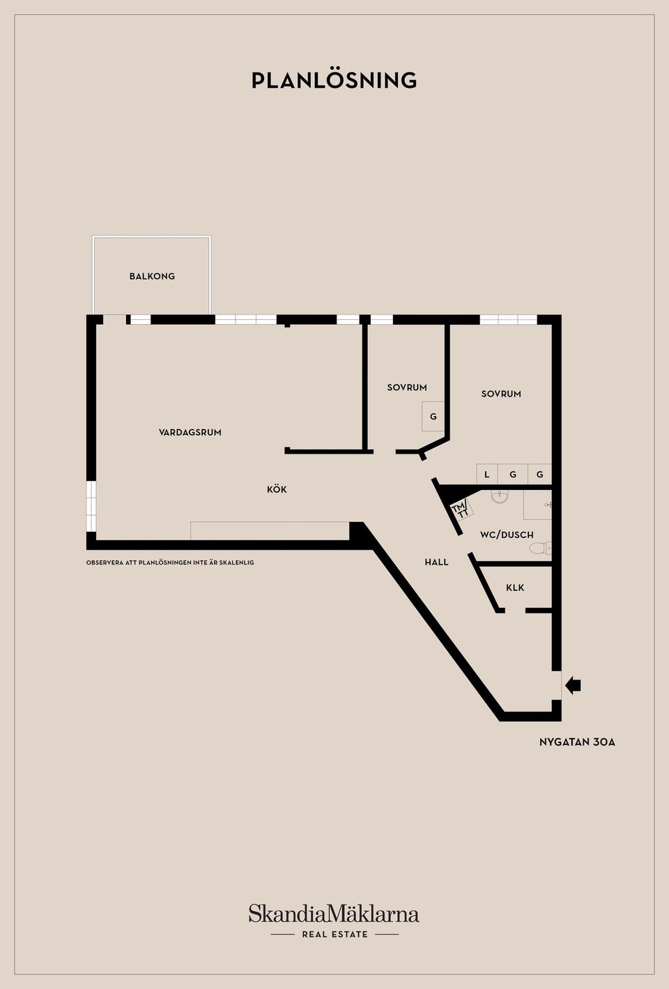 Bostadsrätt, Nygatan 30A, Centralt, Strängnäs