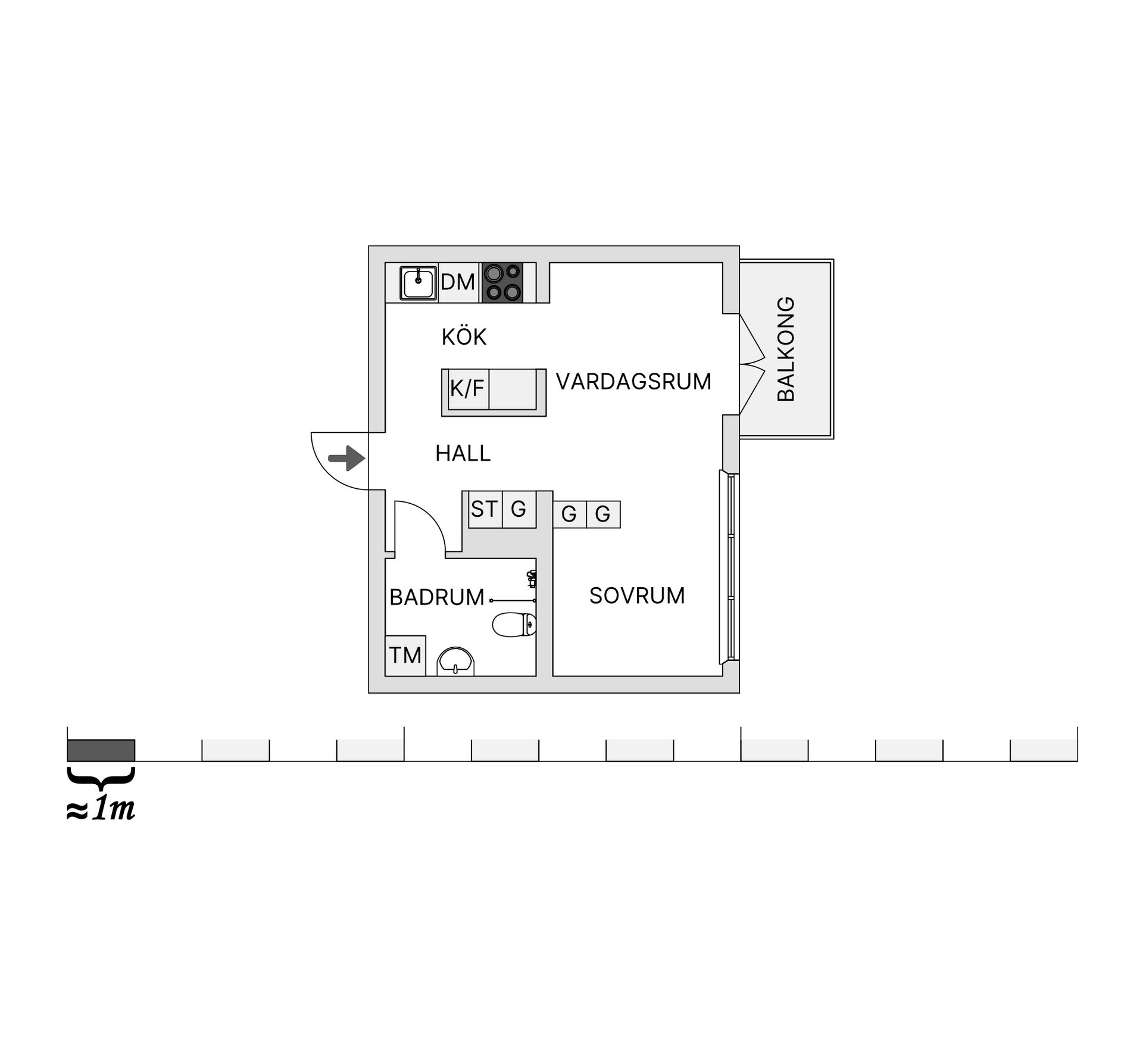 Bostadsrätt, Bollmora gårdsväg 9, 2 tr, Tyresö Centrum, Tyresö