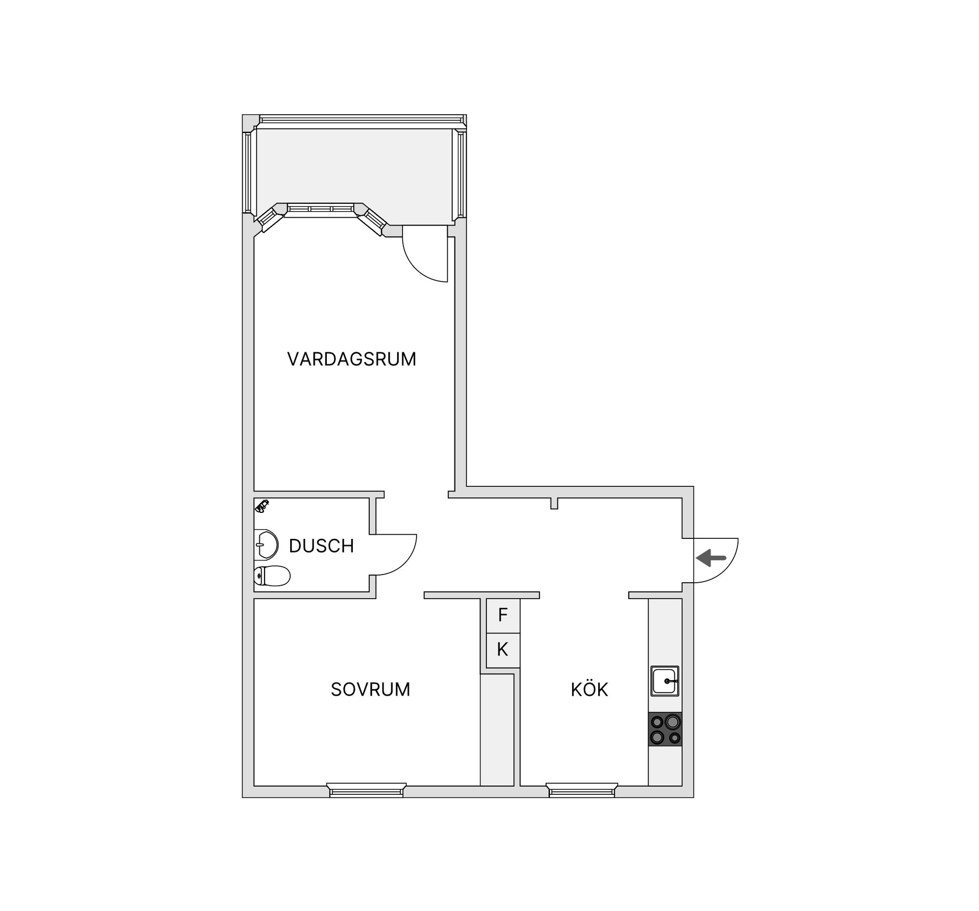 Bostadsrätt, Valhallavägen 65B, Centrum, Kalix