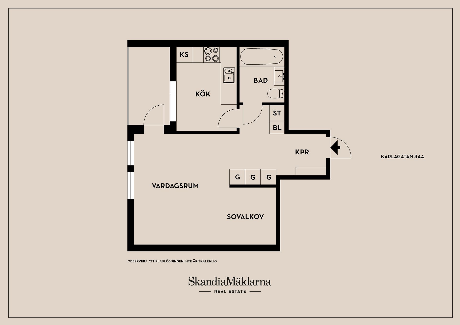 Bostadsrätt, Karlagatan 34A, Herrhagen, Karlstad