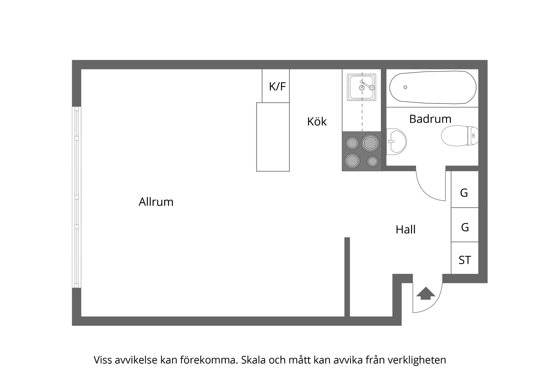 Bostadsrätt, Västra Ringgatan 15A, Centrum, Enköping