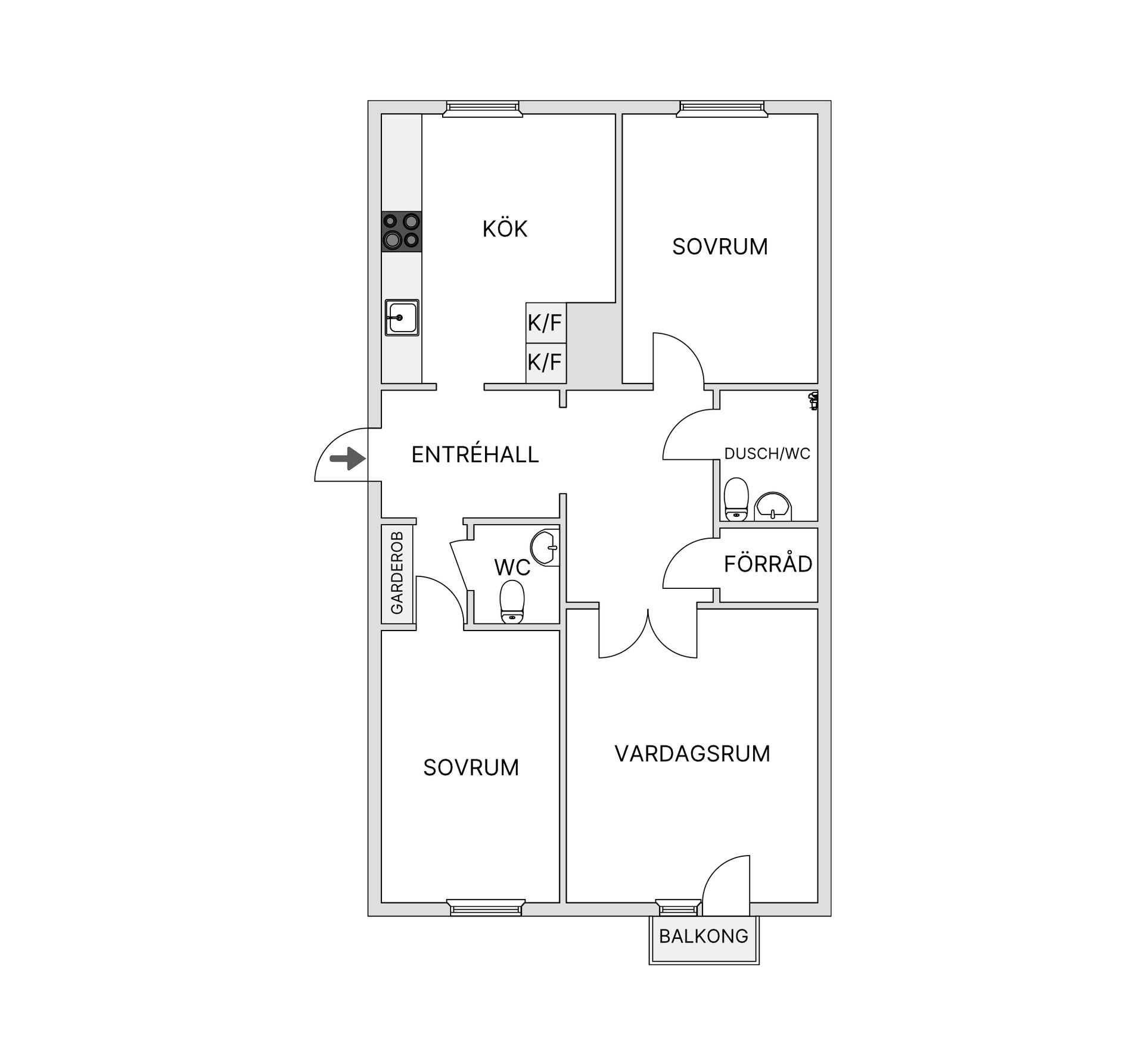 Bostadsrätt, Hertig Filipsgatan 9B, Centrala Filipstad, Filipstad