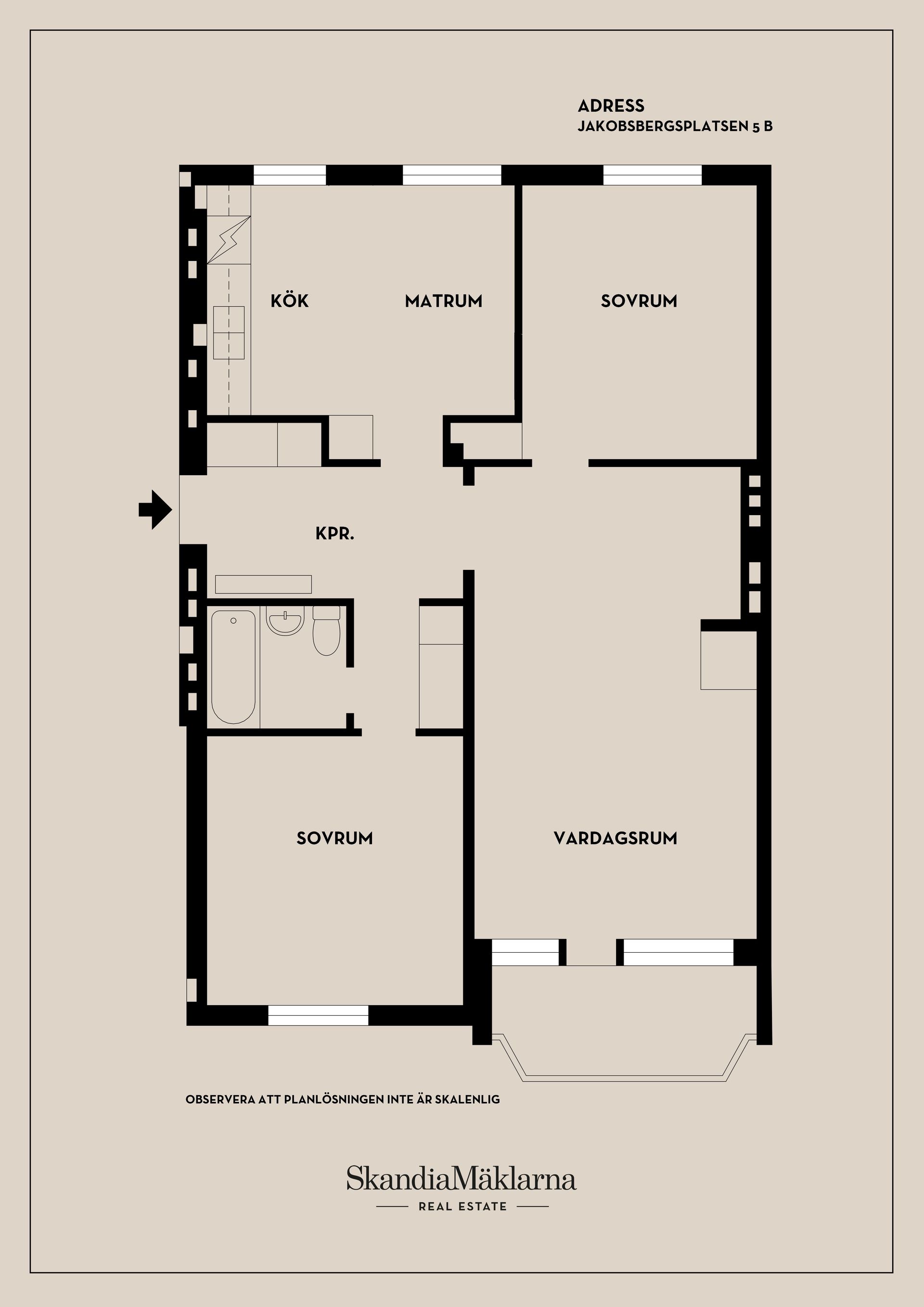 Bostadsrätt, Jakobsbergsplatsen 5B, Jakobsberg, Västerås