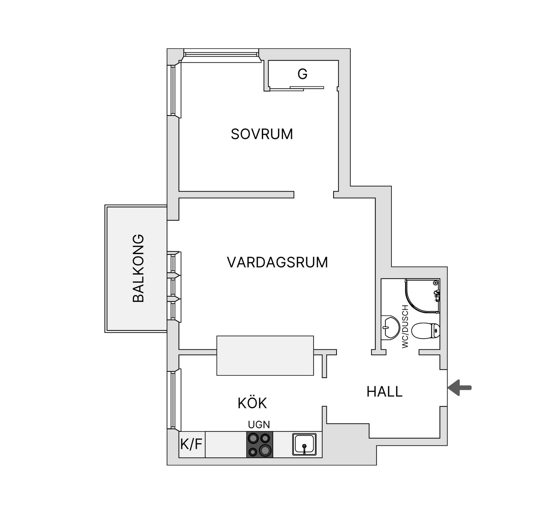 Bostadsrätt, Stenbocksgatan 10, Nedre Norrmalm, Borås