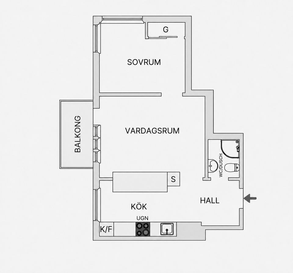 Bostadsrätt, Stenbocksgatan 10, Nedre Norrmalm, Borås