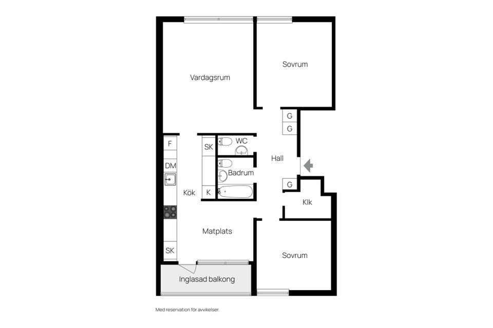Bostadsrätt, Skönsbergsvägen 25 B, Nedre Haga, Sundsvall