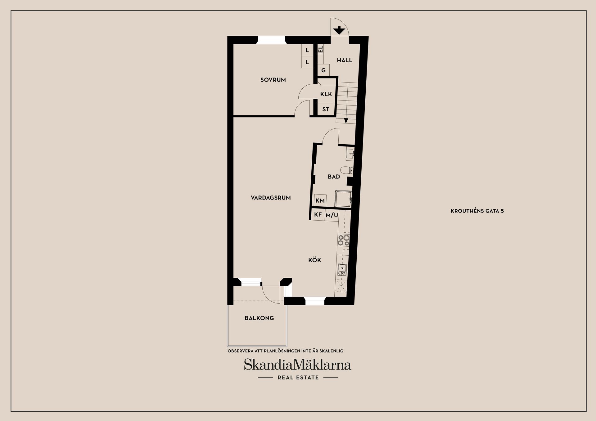 Bostadsrätt, Krouthéns gata 5, Övre Vasastaden, Linköping