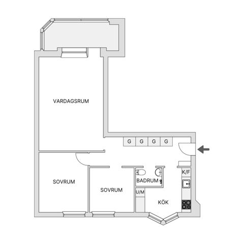 Bostadsrätt, Vitemöllegatan 16C, Sorgenfri/Nobeltorget, Malmö