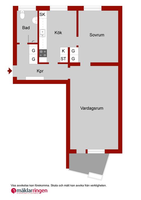 Bostadsrätt, Byggmästargatan 3A, Salabacke, Uppsala