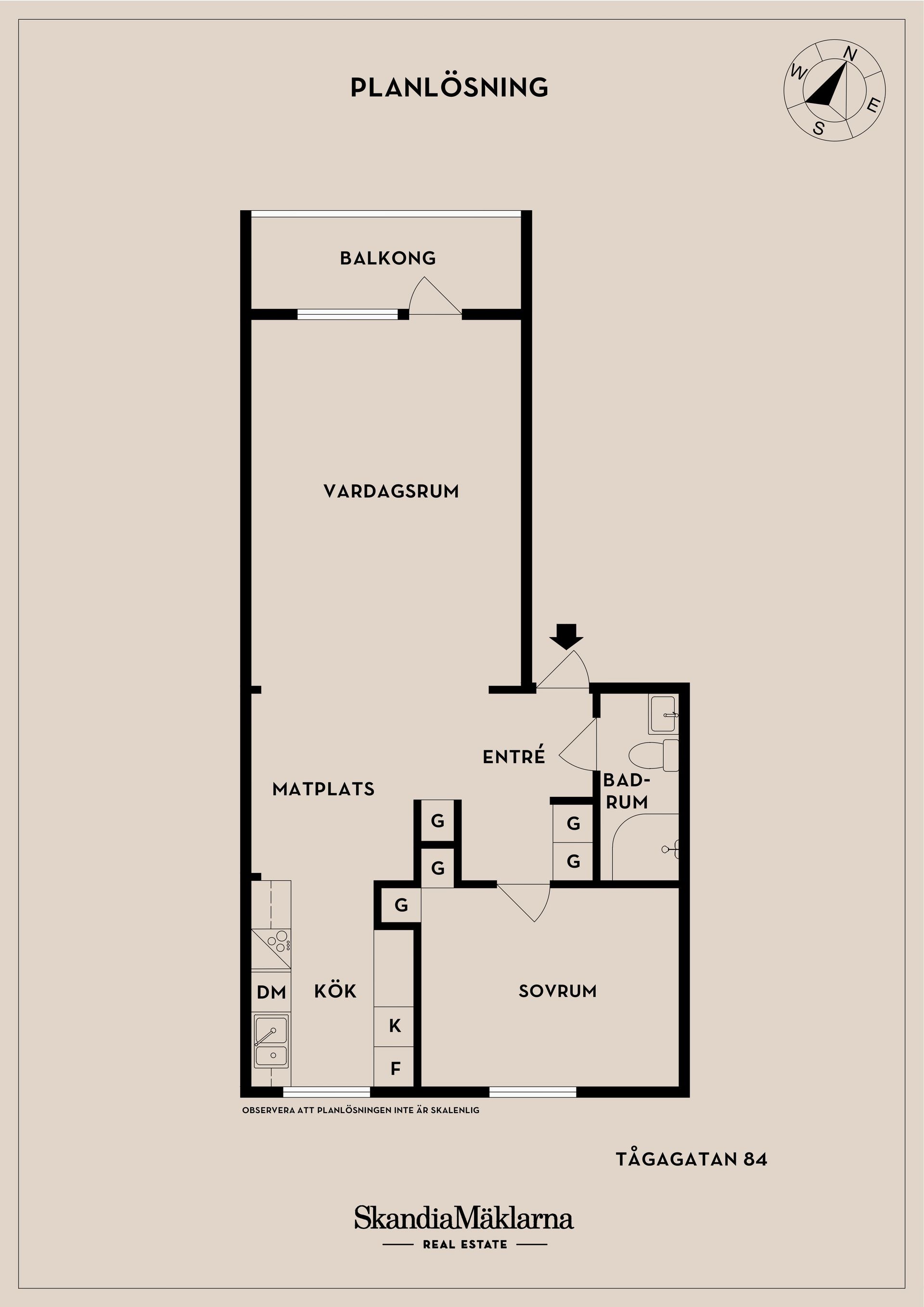 Bostadsrätt, Tågagatan 84, Tågaborg/Stattena, Helsingborg