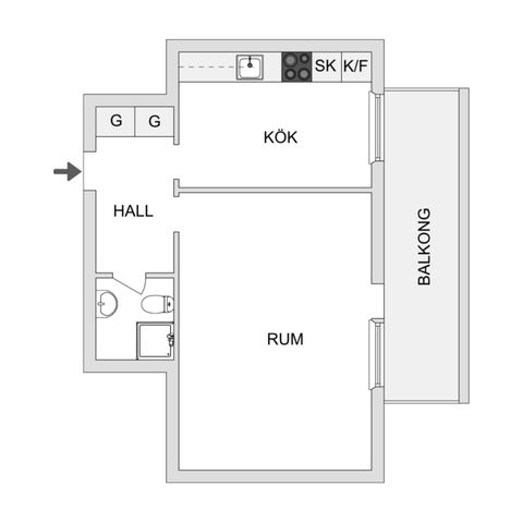 Bostadsrätt, Hagstensgatan 3A, Huskvarna Norrängen, Jönköping