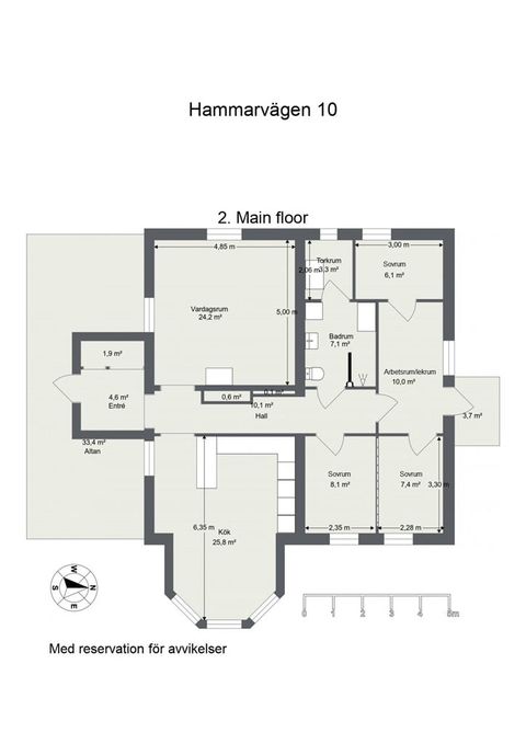 Villa, Hammarvägen 10, Bygdeå, Robertsfors