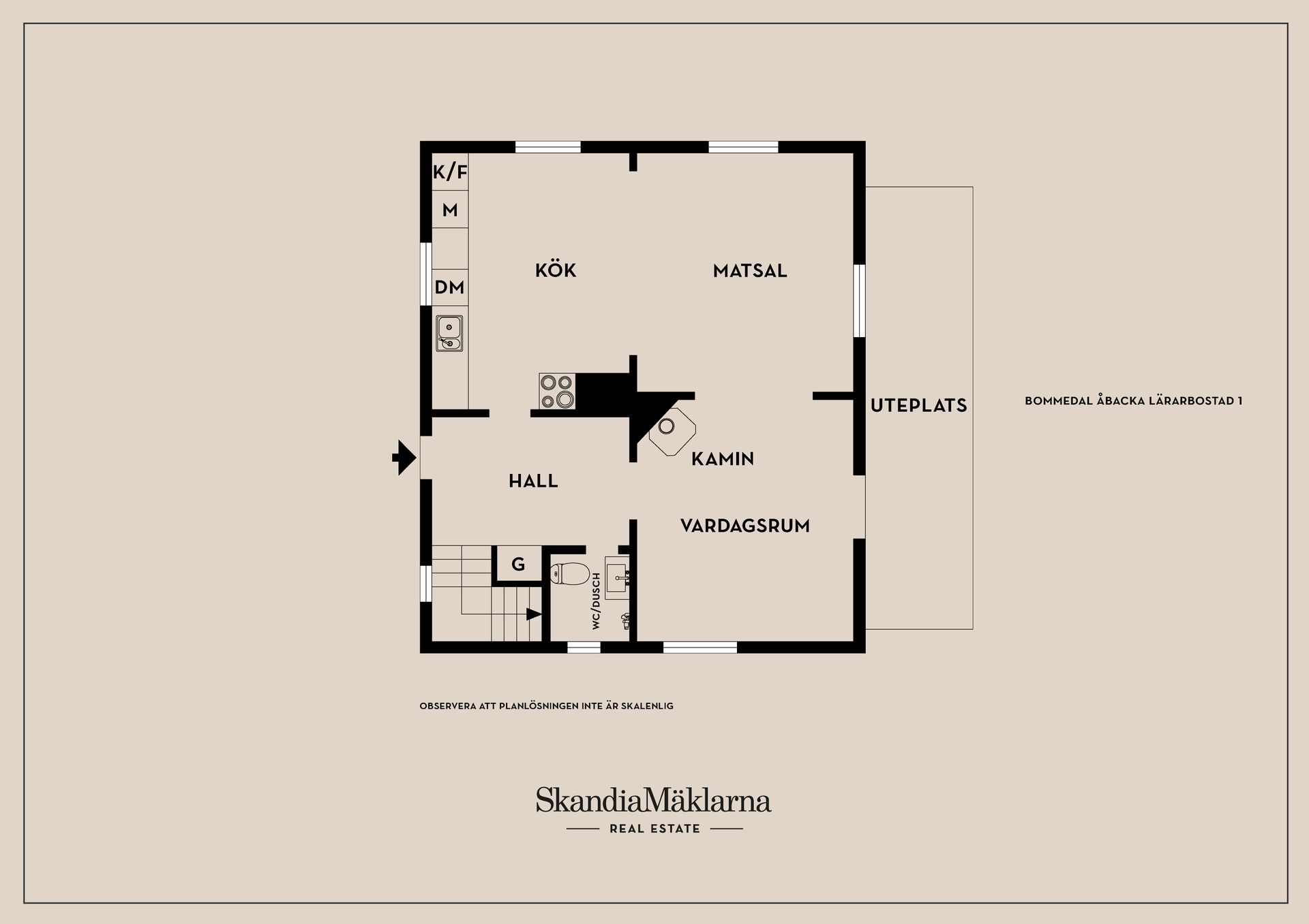 Villa, Bommedal Åbacka lärarbostad 1, Gammalkil, landet, Linköping