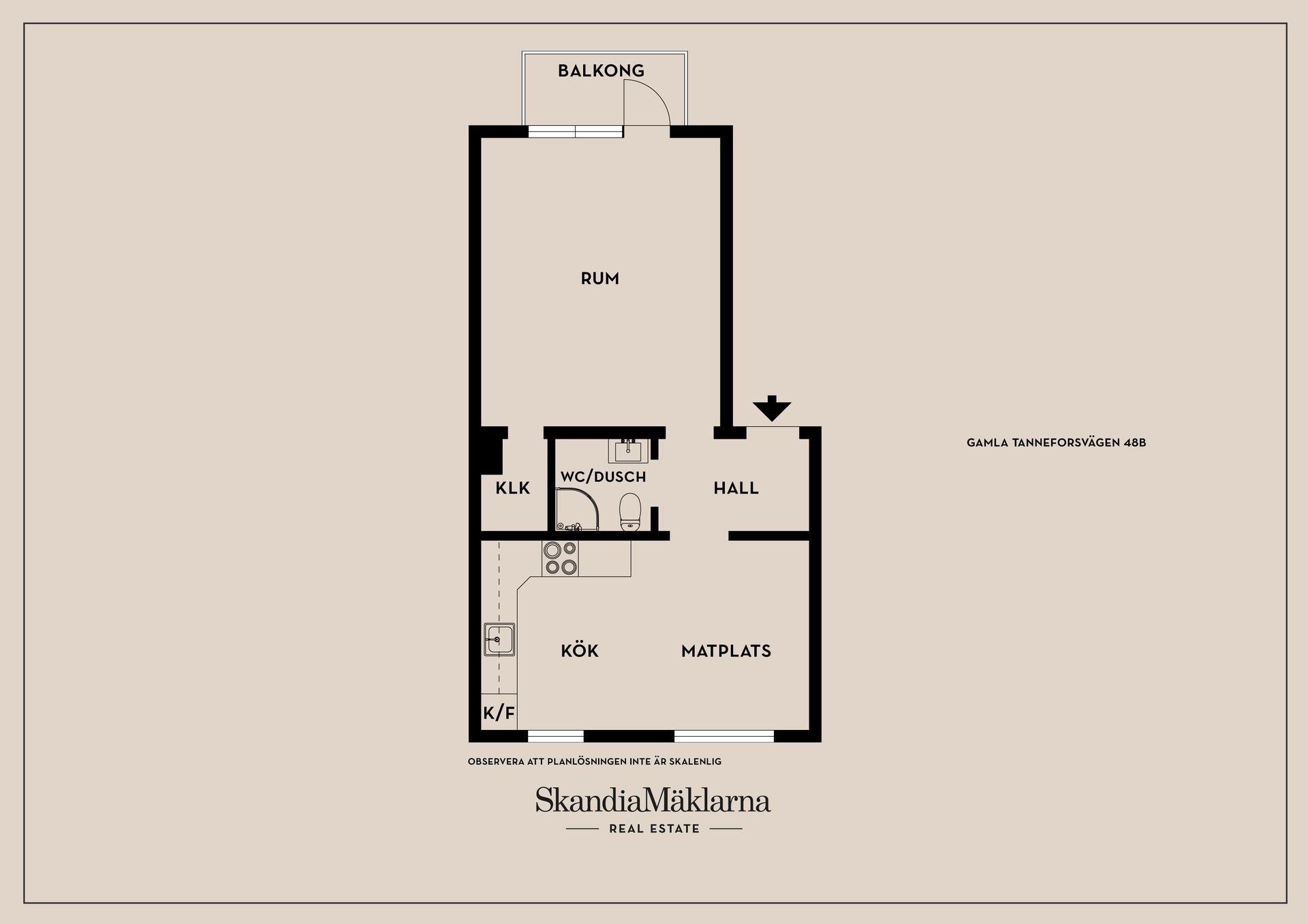 Bostadsrätt, Gamla Tanneforsvägen 48B, Centralt/Tannefors, Linköping