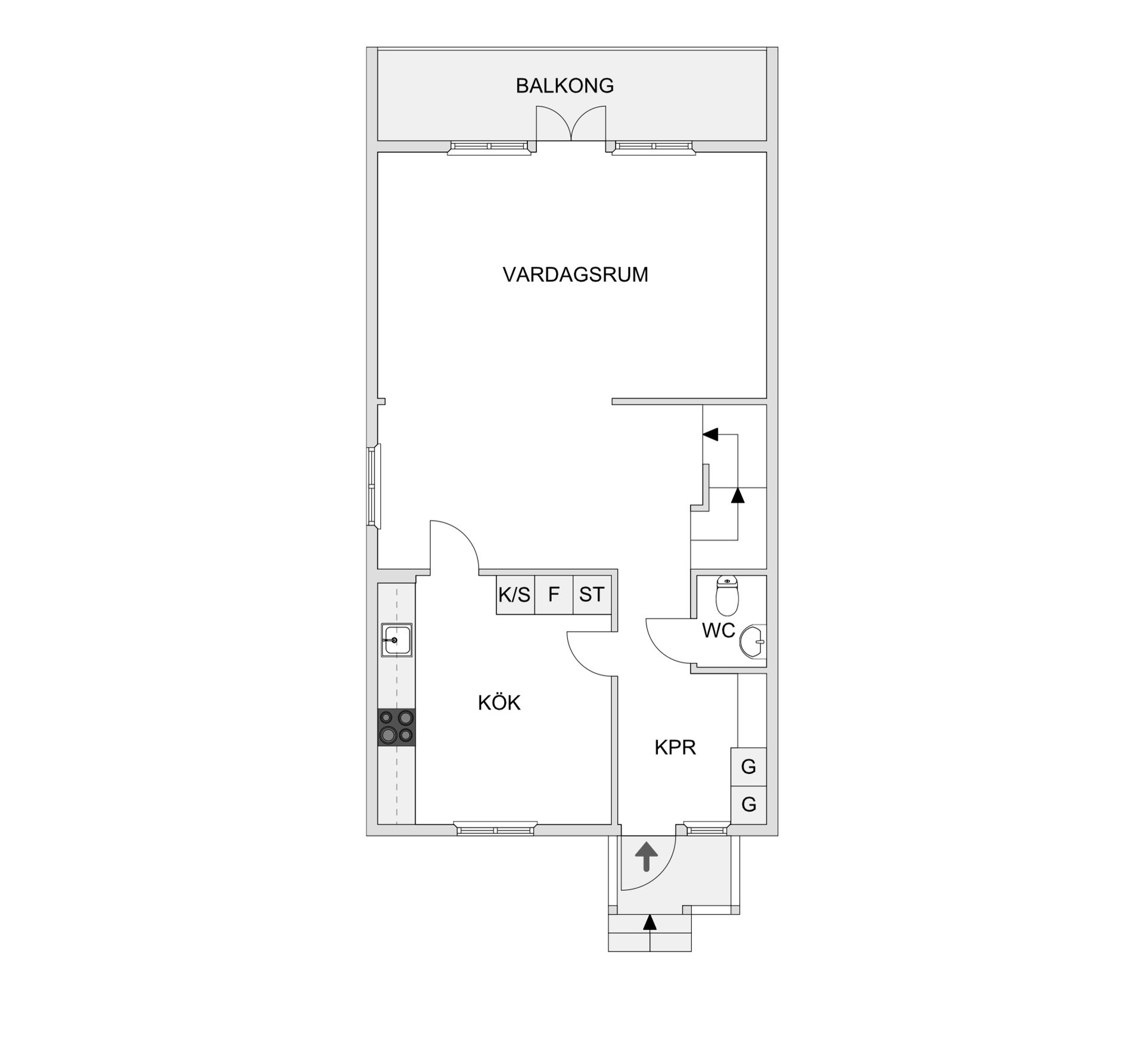 Villa, Radhus, Dalgatan 6A, Älvsbacka, Skellefteå