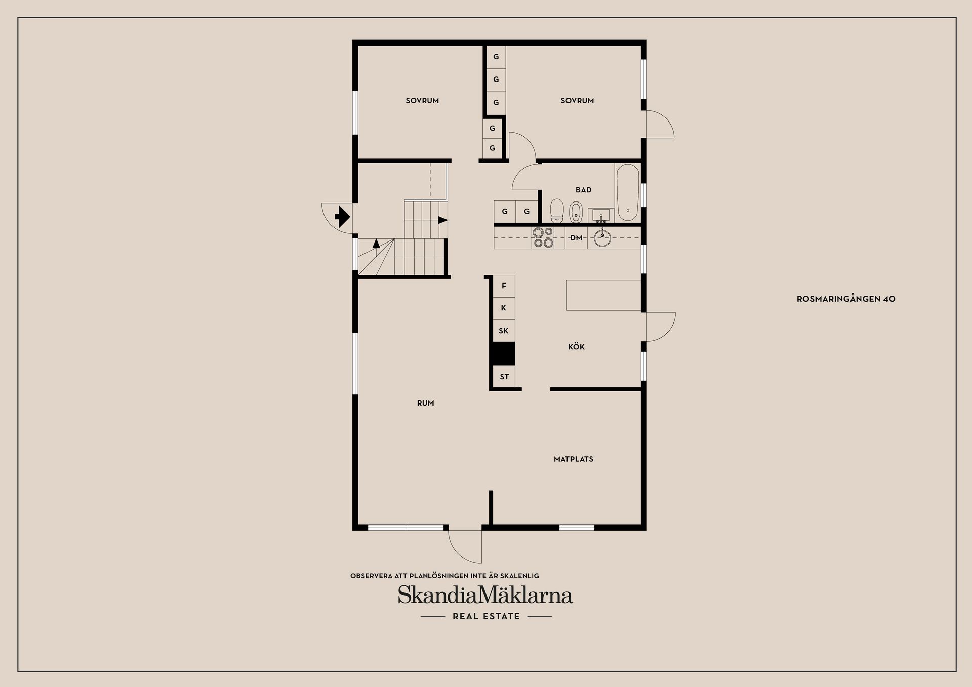 Villa, Rosmaringången 40, Sörmarken, Borås