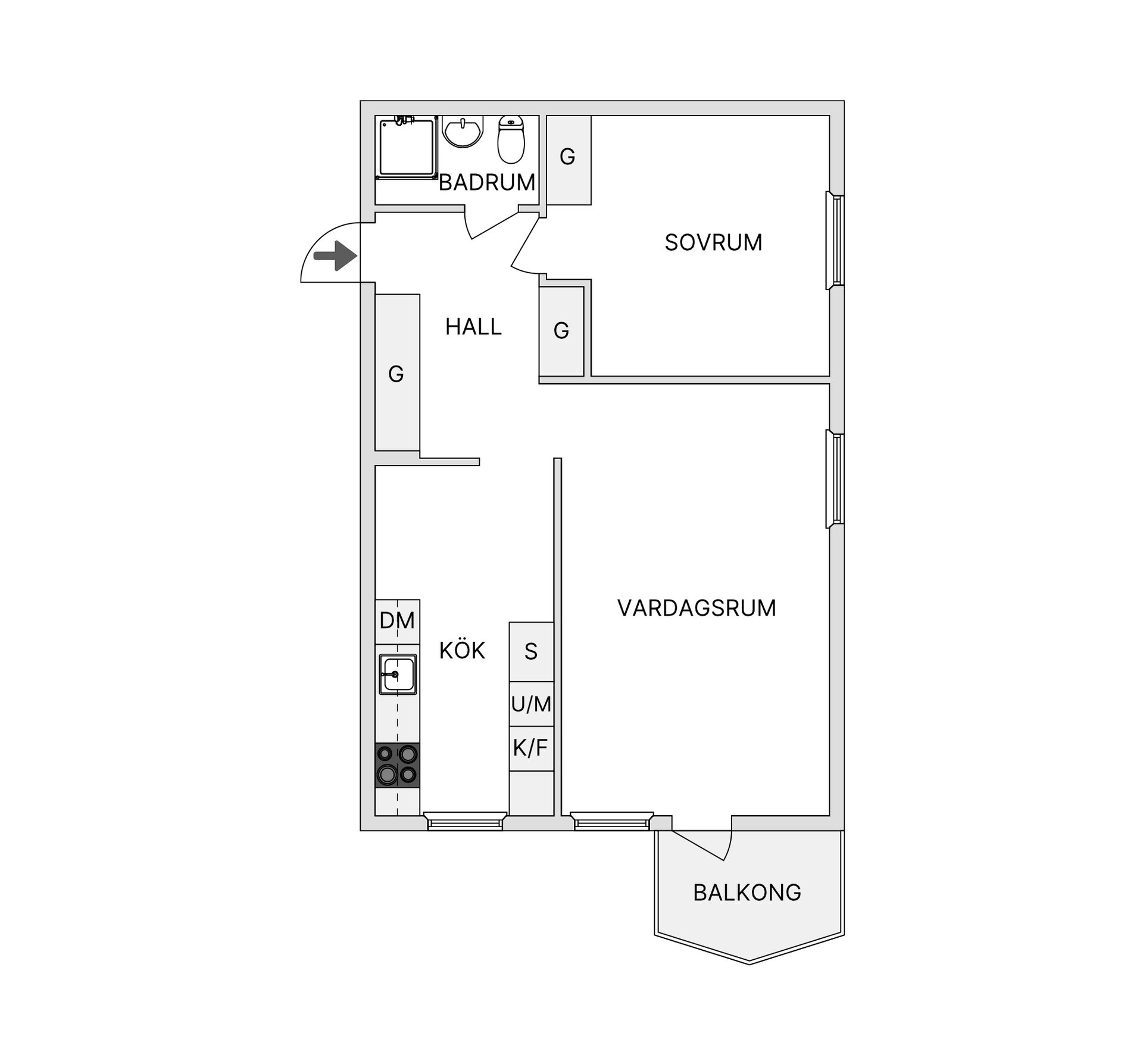 Bostadsrätt, Krondikesvägen 22, Blomängen/Tegelplan, Östersund