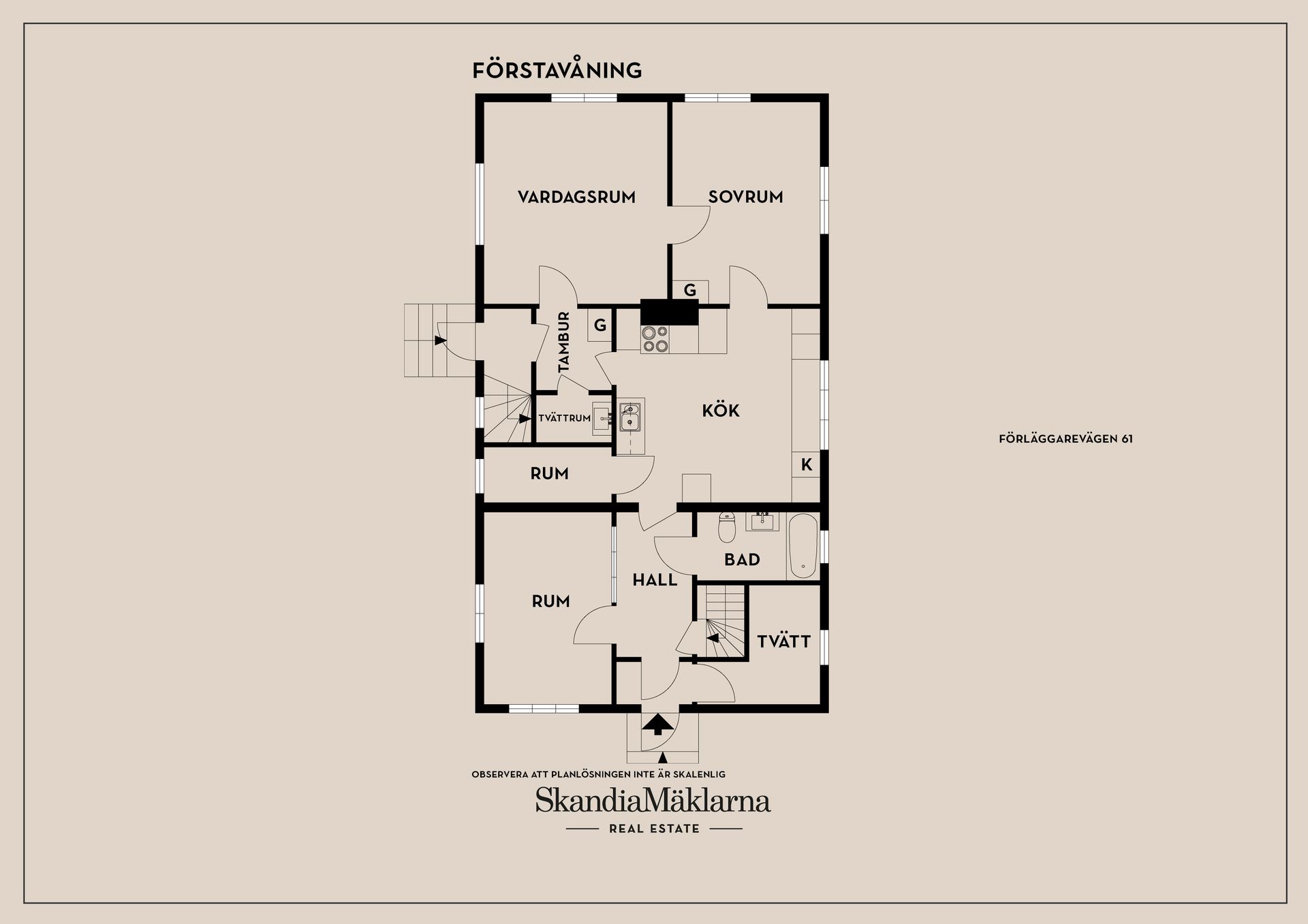Villa, Förläggarevägen 61, Mark