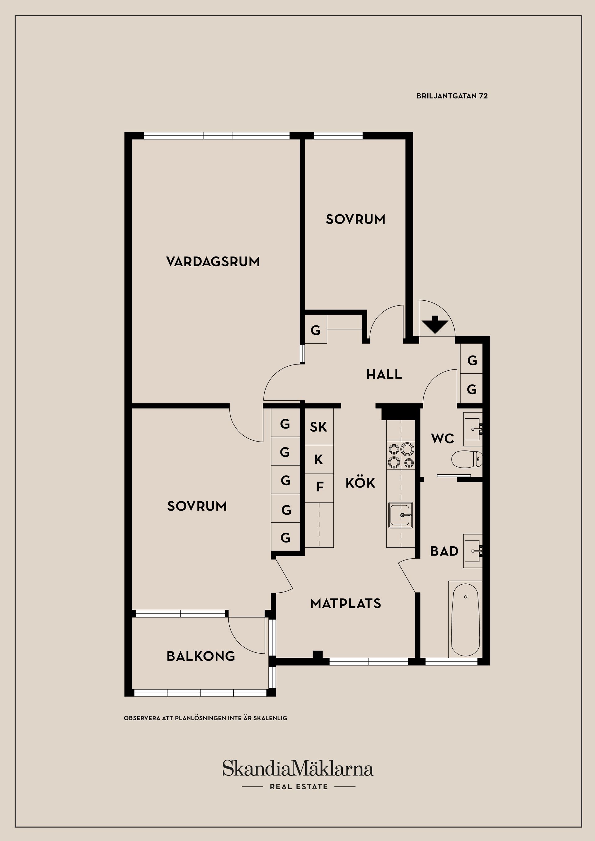 Bostadsrätt, Briljantgatan 72, Göteborg