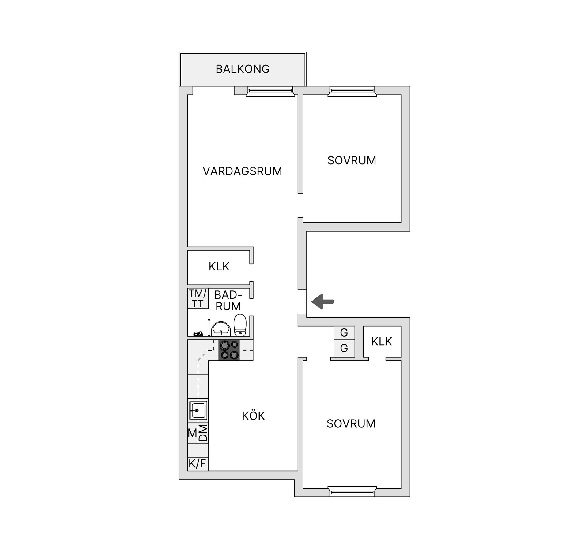 Bostadsrätt, Krondikesvägen 50 B Lgh 1102, Östersund