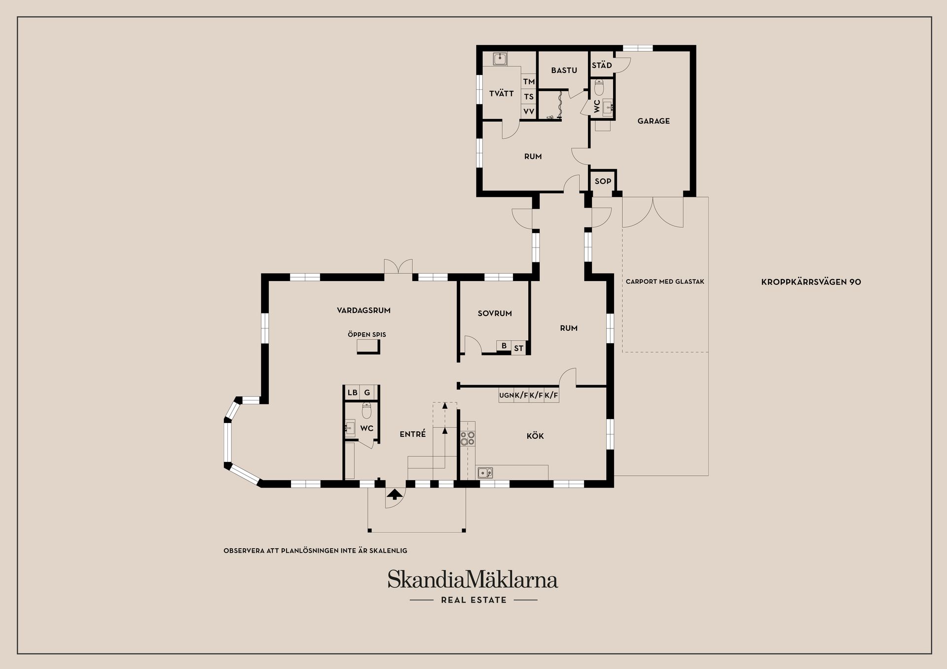 Villa, Kroppkärrsvägen 90, Södra Kroppkärr, Karlstad