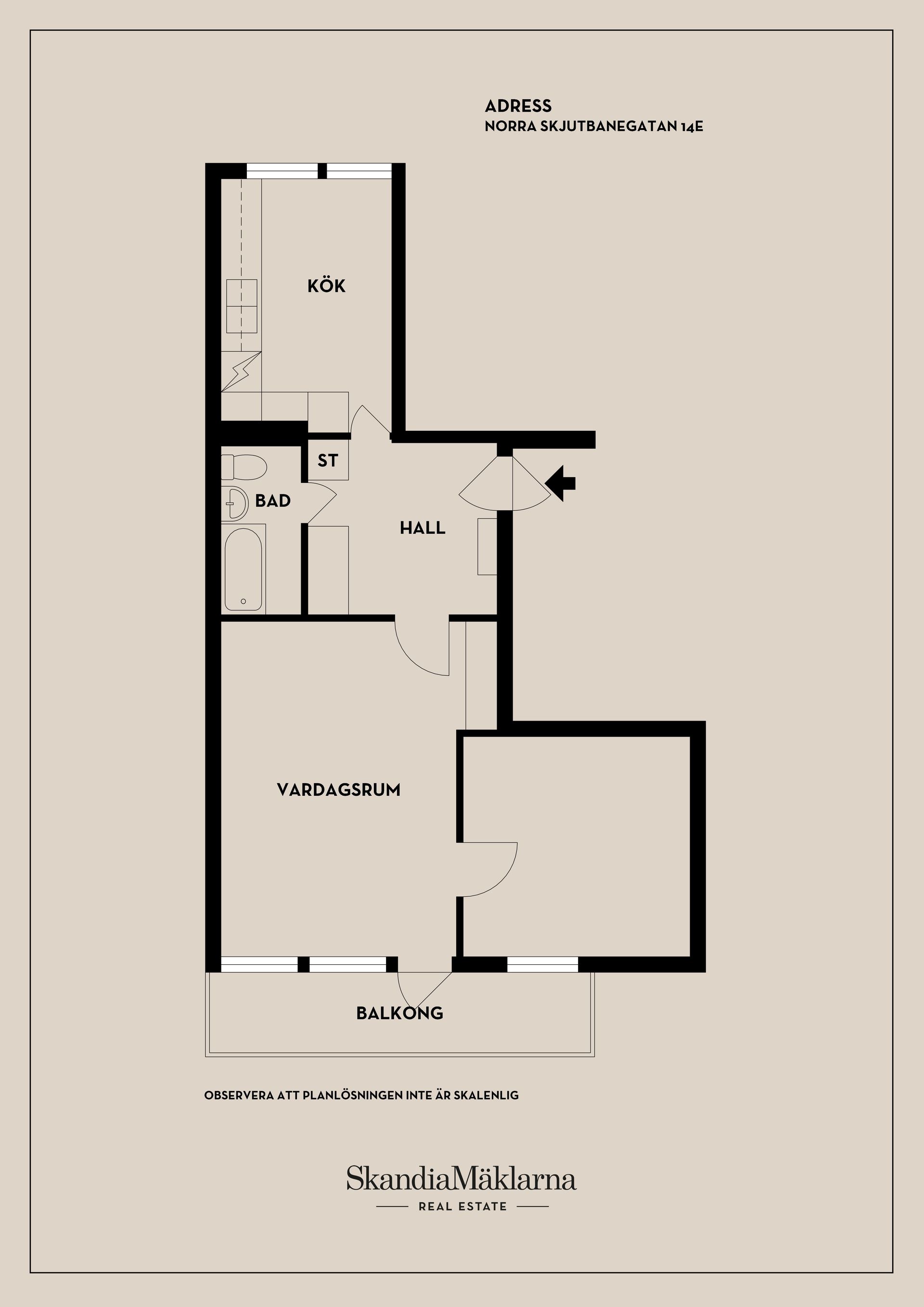 Bostadsrätt, Norra Skjutbanegatan 14E, Haga, Västerås