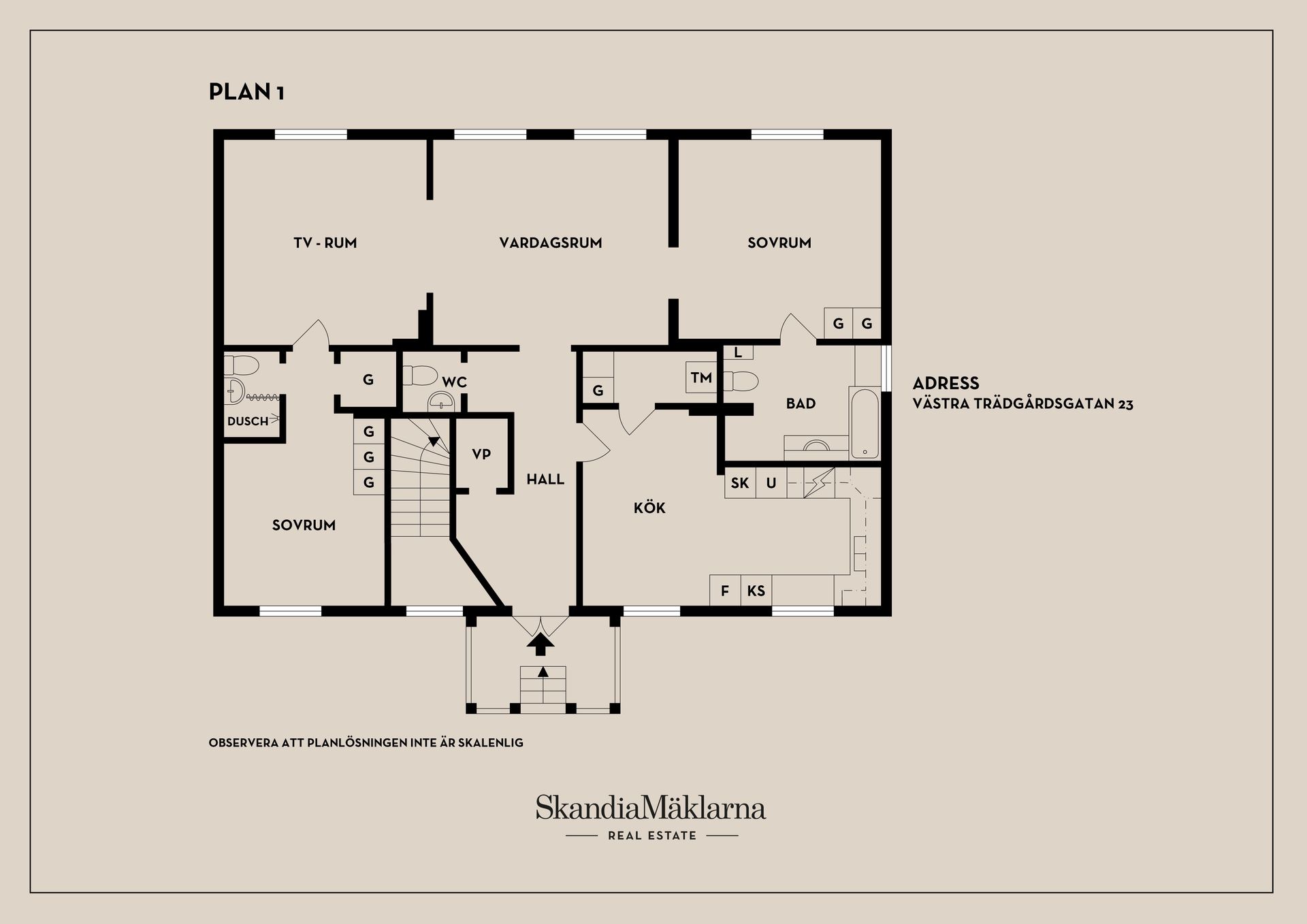 Villa, Västra Trädgårdsgatan 23, Centrum, Nyköping