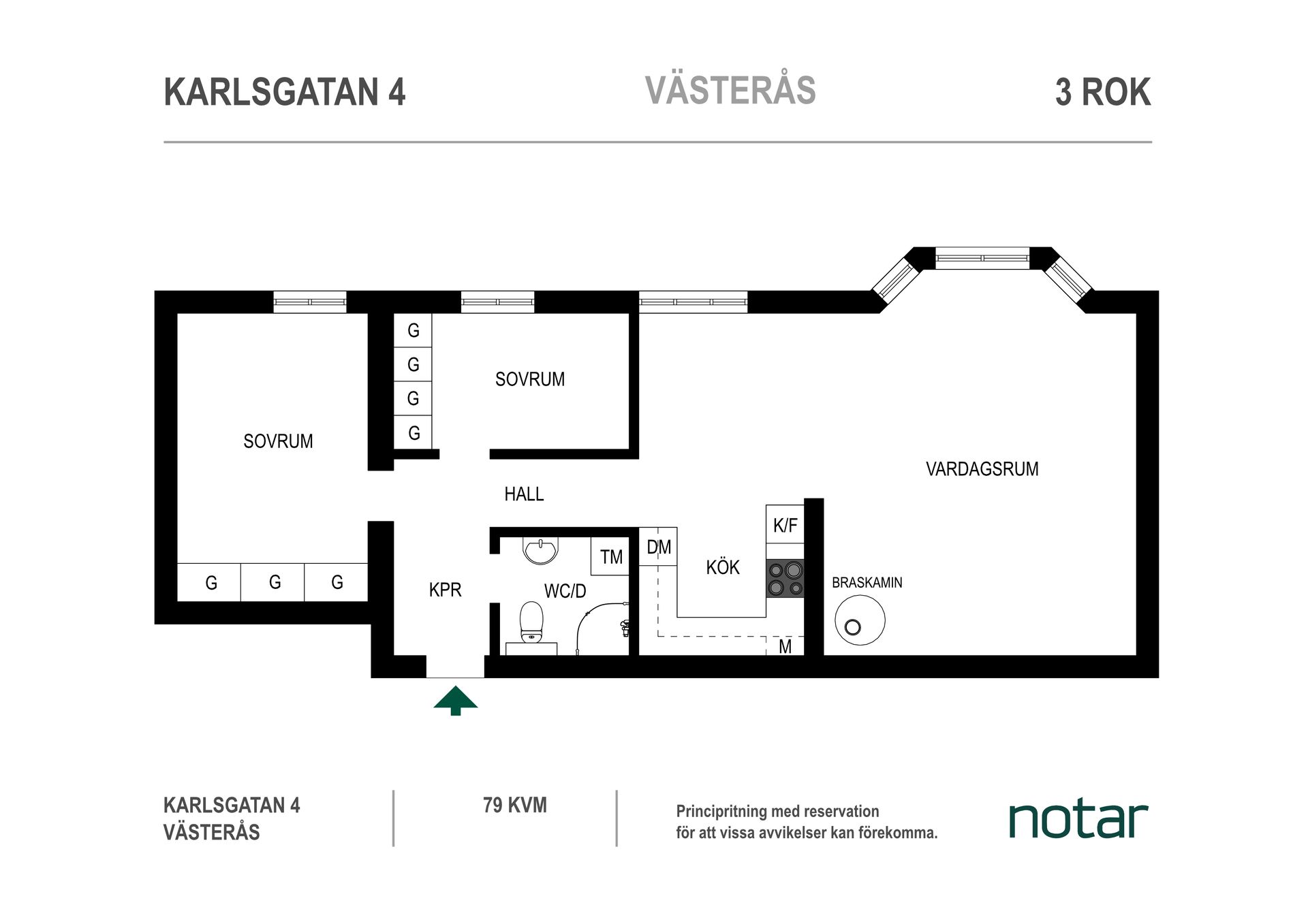 Bostadsrätt, Karlsgatan 4, Centrum, Västerås