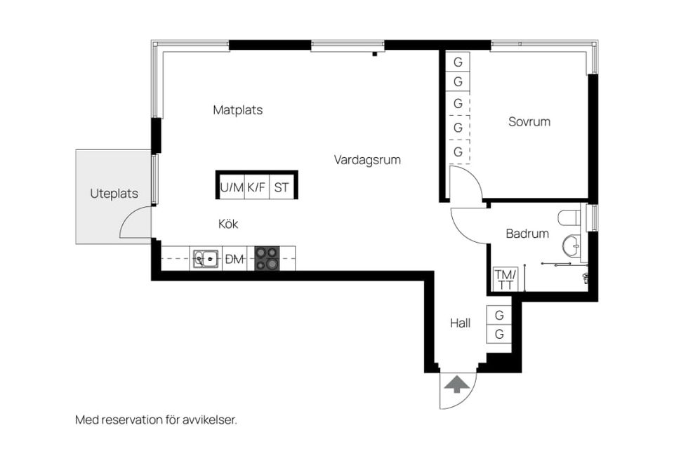 Bostadsrätt, Kaptensgatan 1a, Västra Villastaden, Kungsbacka