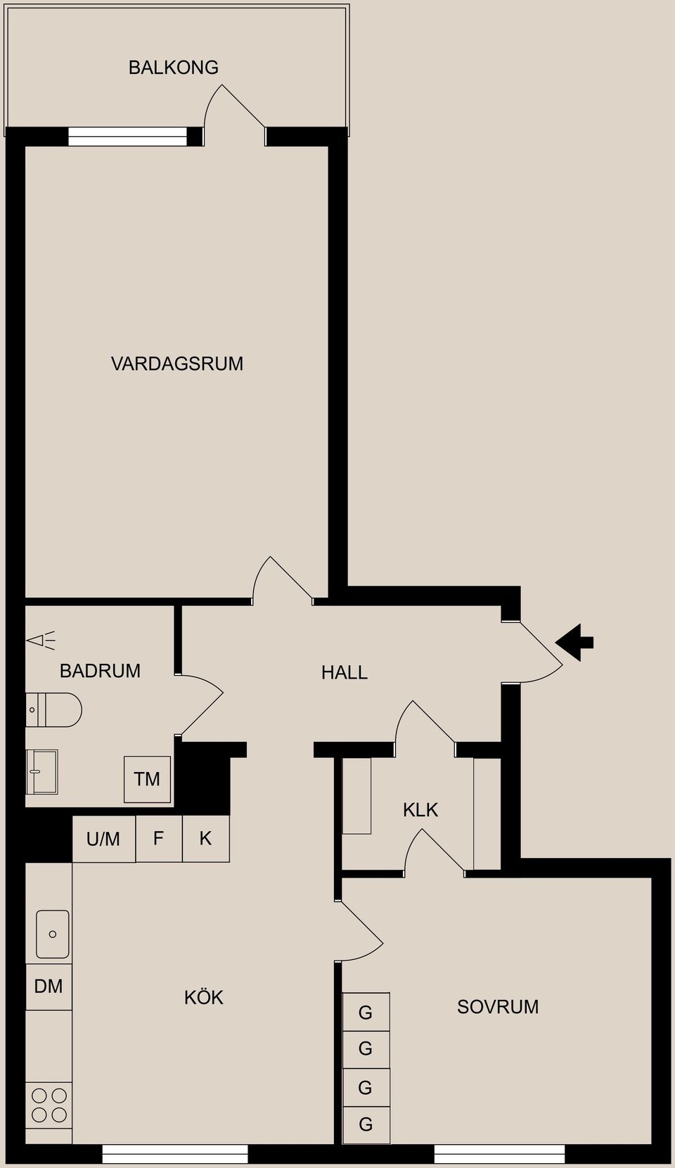 Bostadsrätt, Gråbergsgatan 21, Vilbergen, Norrköping
