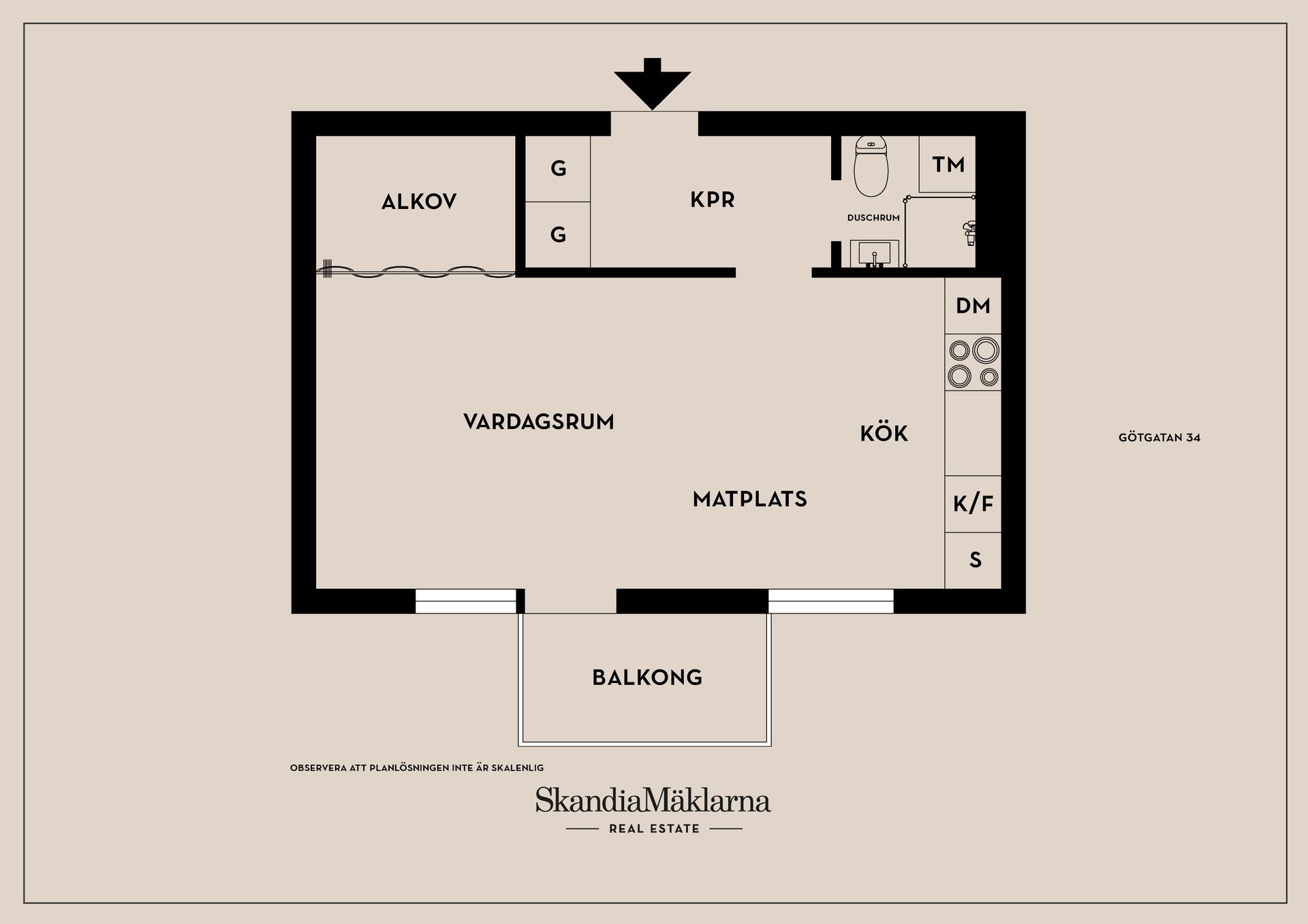 Bostadsrätt, Götgatan 34, Vasastaden, Linköping