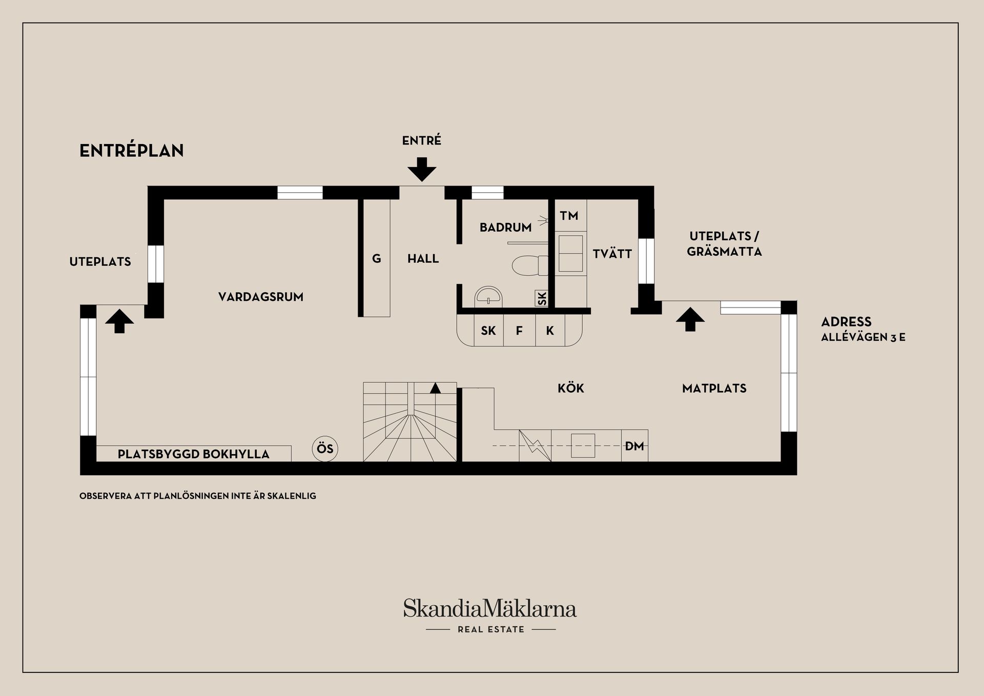 Radhus, Allévägen 3E, Eknäs, Nacka