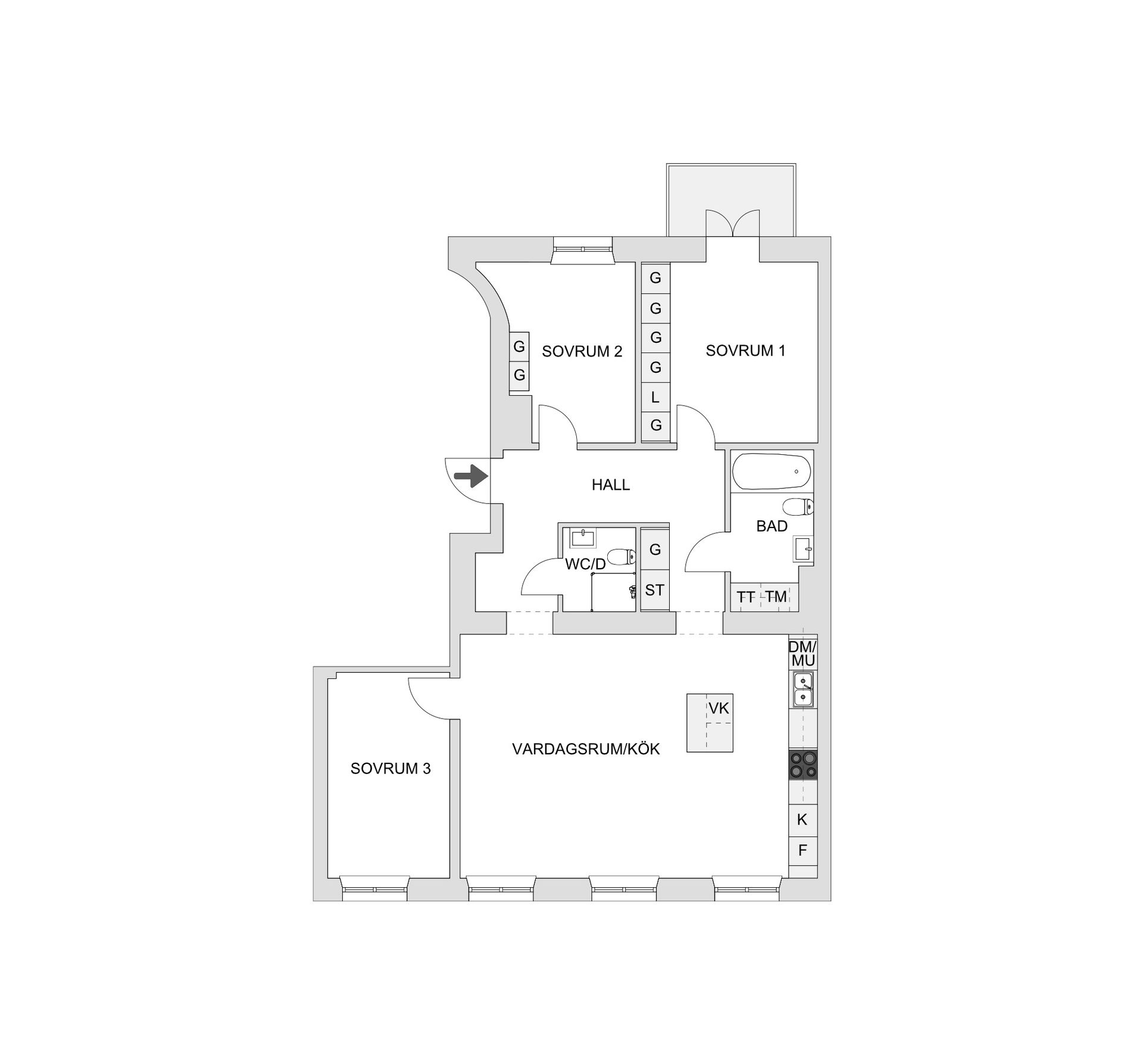 Bostadsrätt, Västmannagatan 13, 1 tr, Vasastan, Stockholm