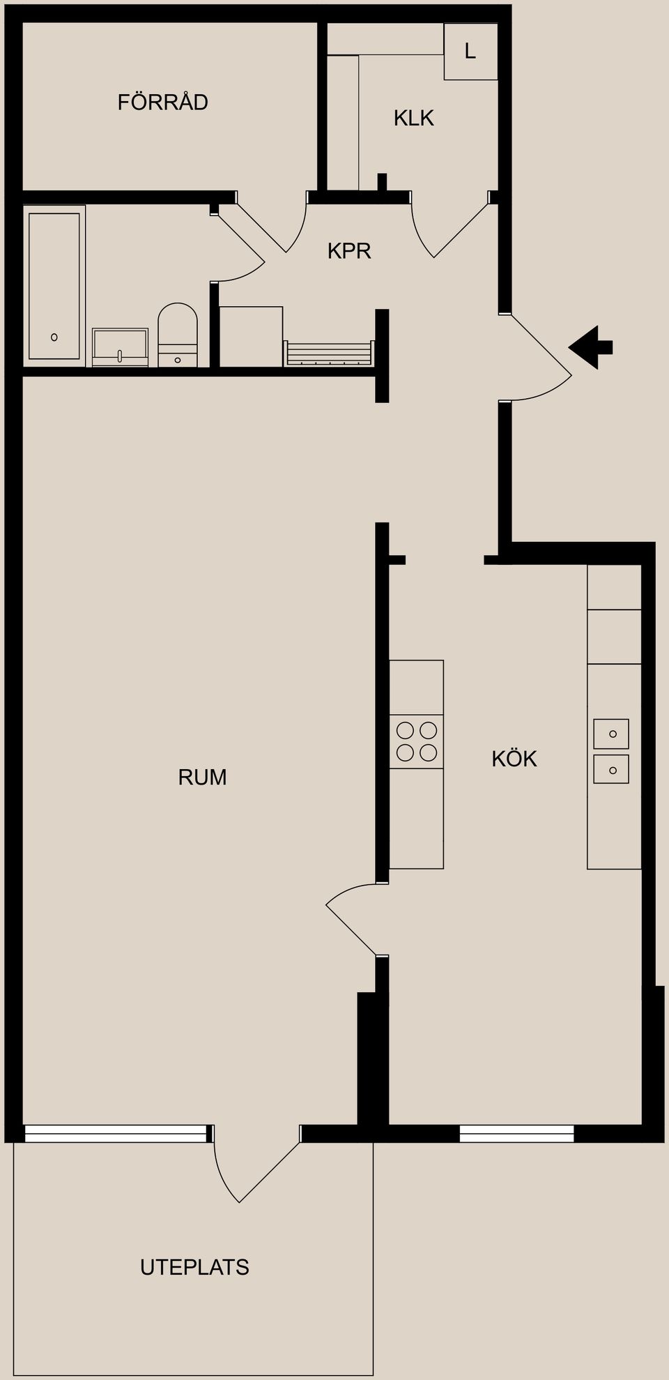 Bostadsrätt, Slottsgatan 126, Centralt, resecentrum, Norrköping