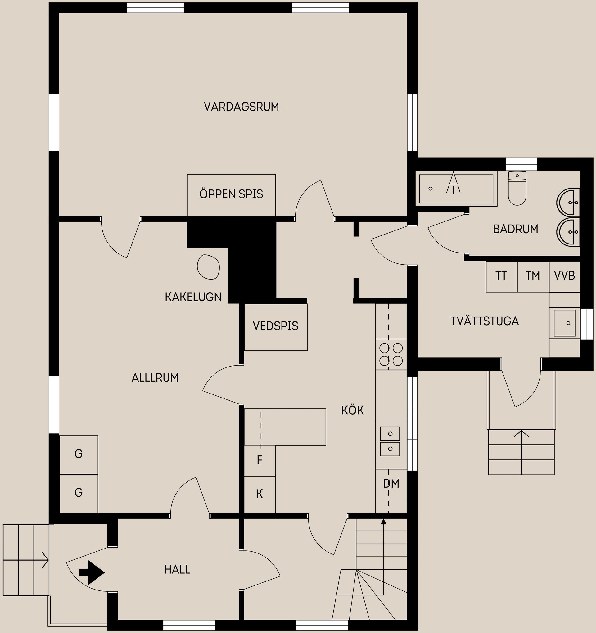 Villa, Flottarevägen 6 och 8, Mehedeby, Tierp