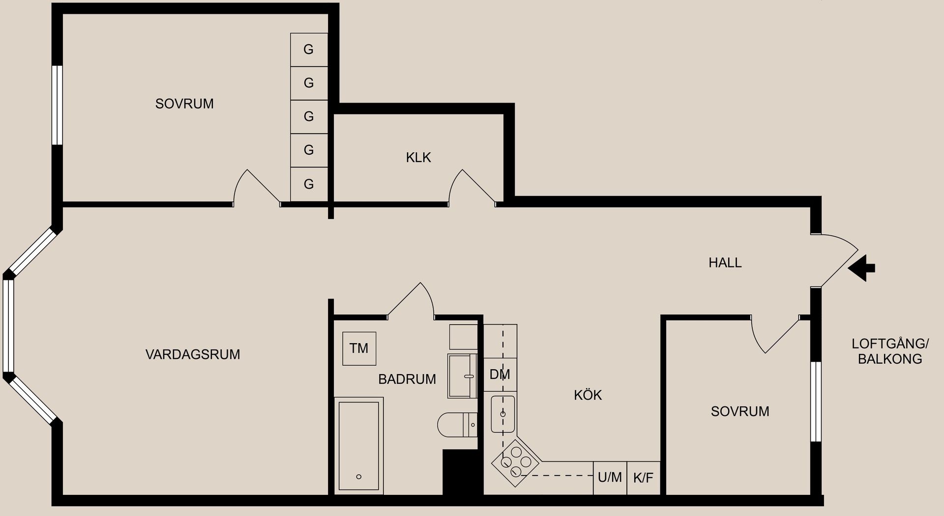 Bostadsrätt, Sandgatan 24D, Centralt, Norrköping
