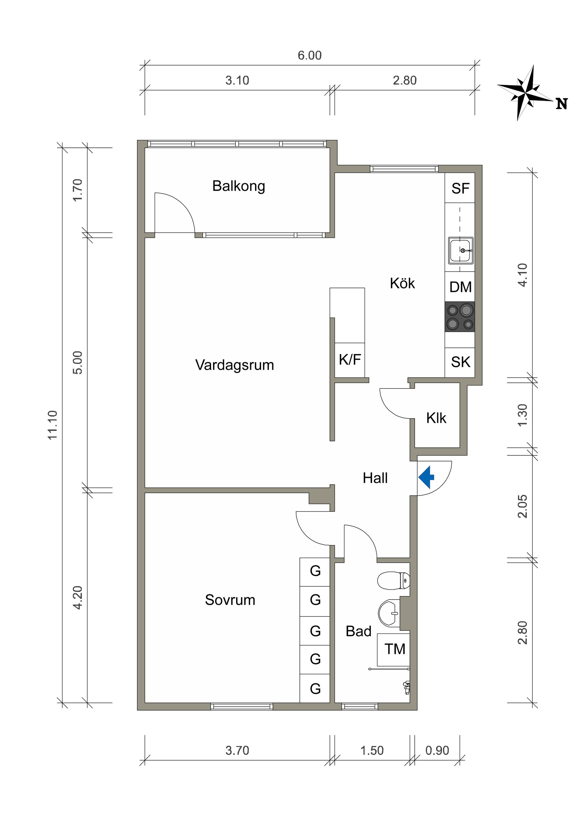 Bostadsrätt, Kobergsgatan 21, Strömmensberg, Göteborg