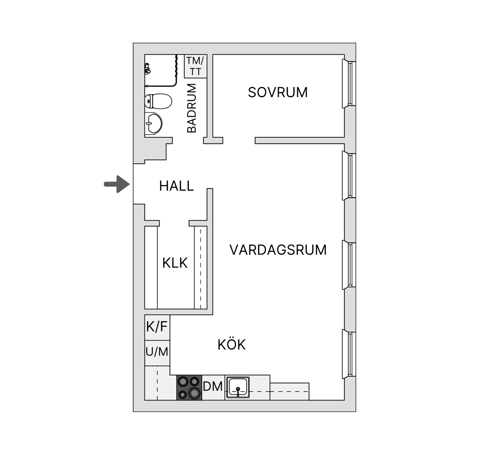 Bostadsrätt, Drottninggatan 3B, Centrum, Skövde