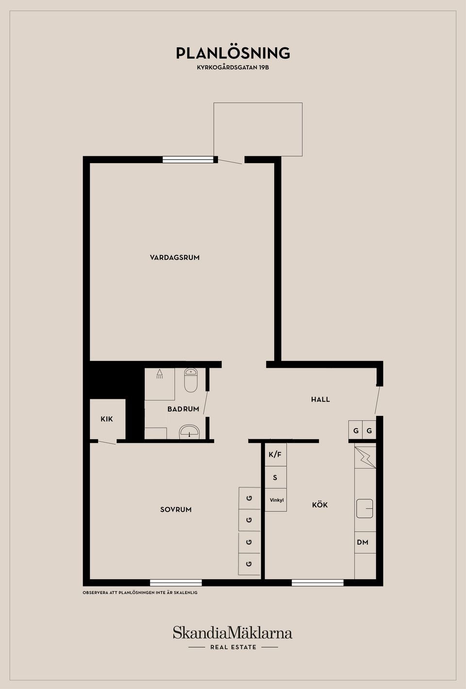 Bostadsrätt, Kyrkogårdsgatan 19B, Västervång, Ystad