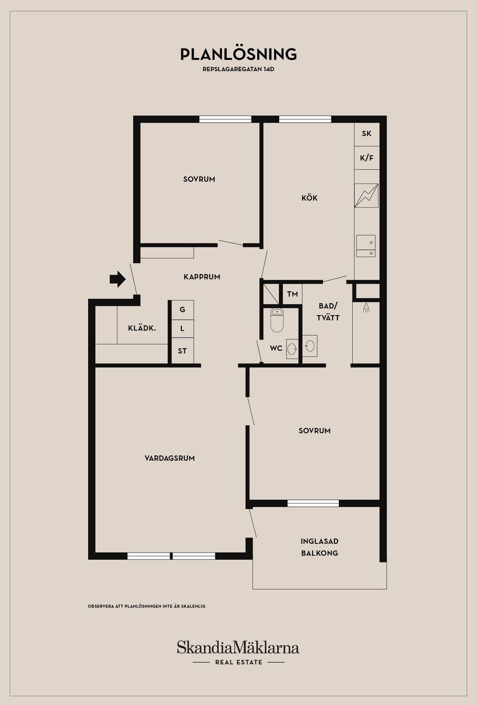 Bostadsrätt, Repslagaregatan 14D, Edvinshem, Ystad