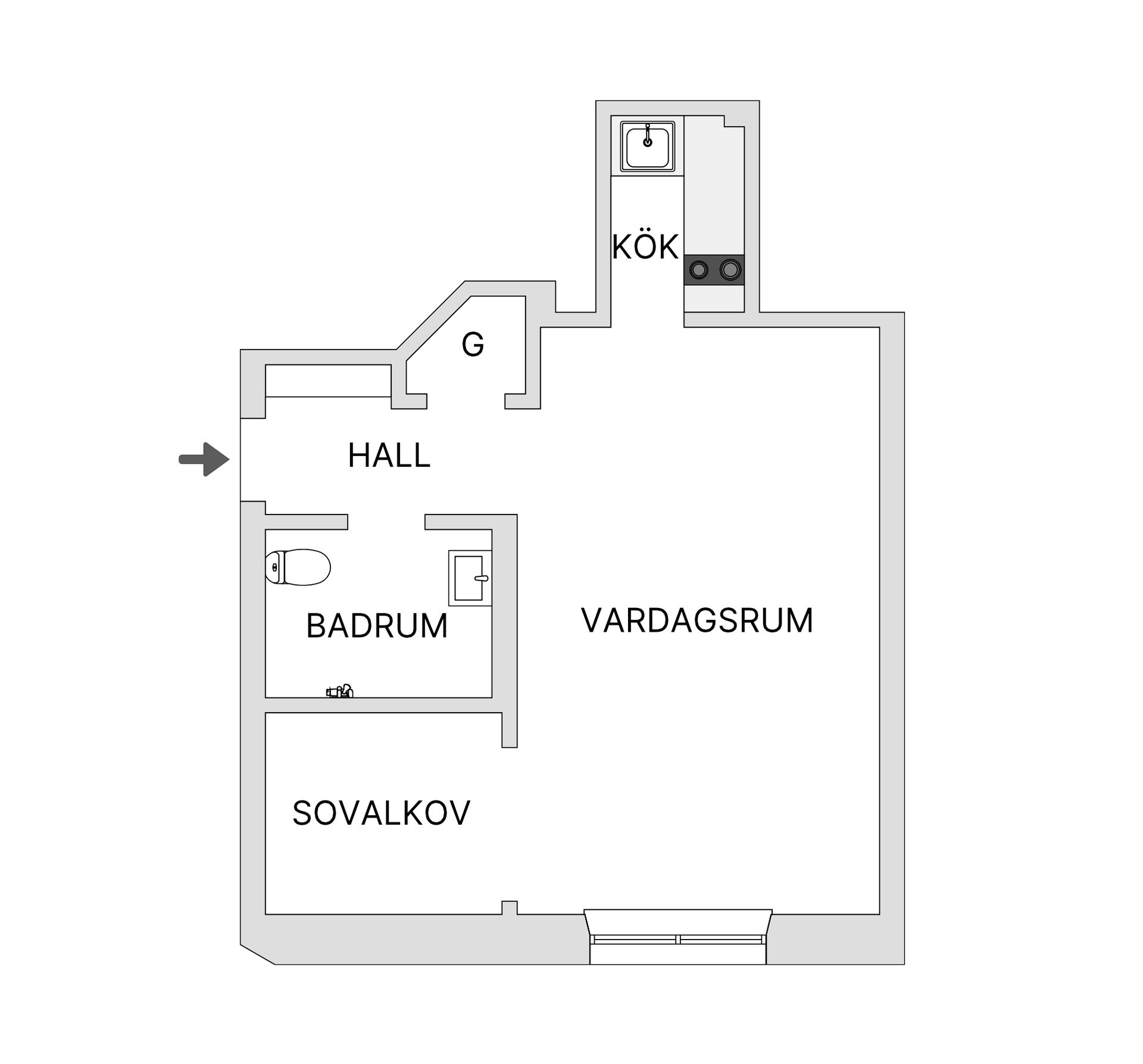 Bostadsrätt, Kammakargatan 64A, 2 tr, Vasastan Norrmalm, Stockholm